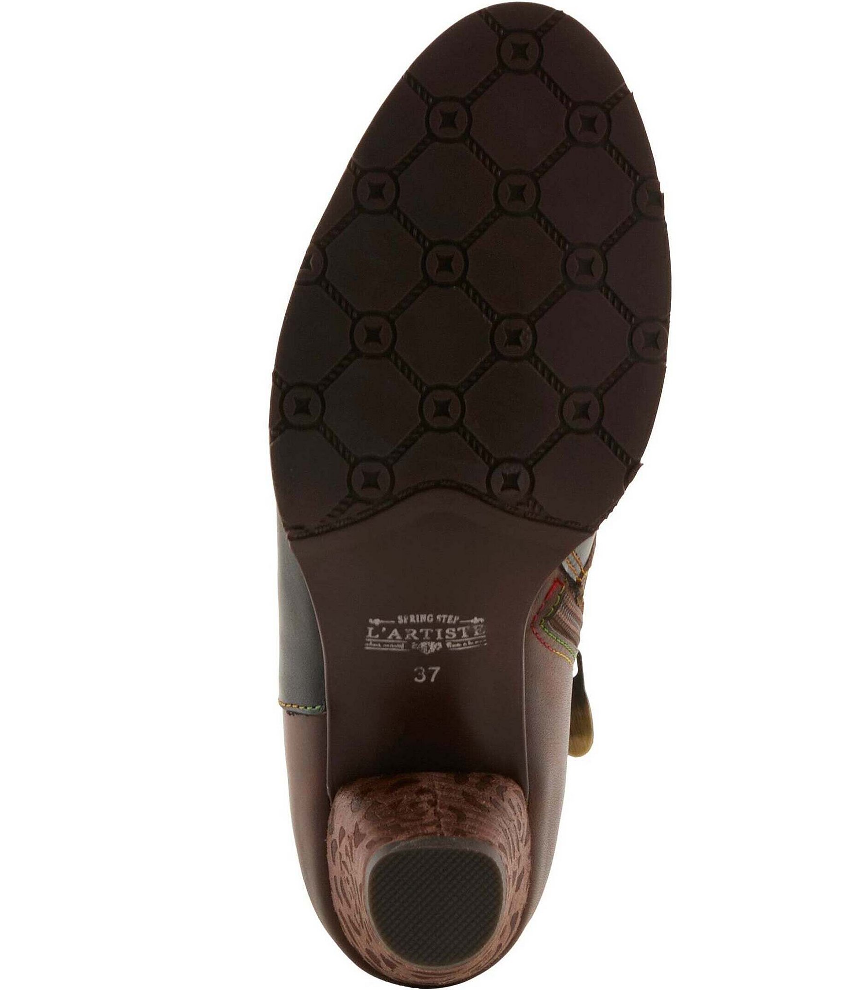 L'Artiste Herekitty Leopard Print Leather Booties