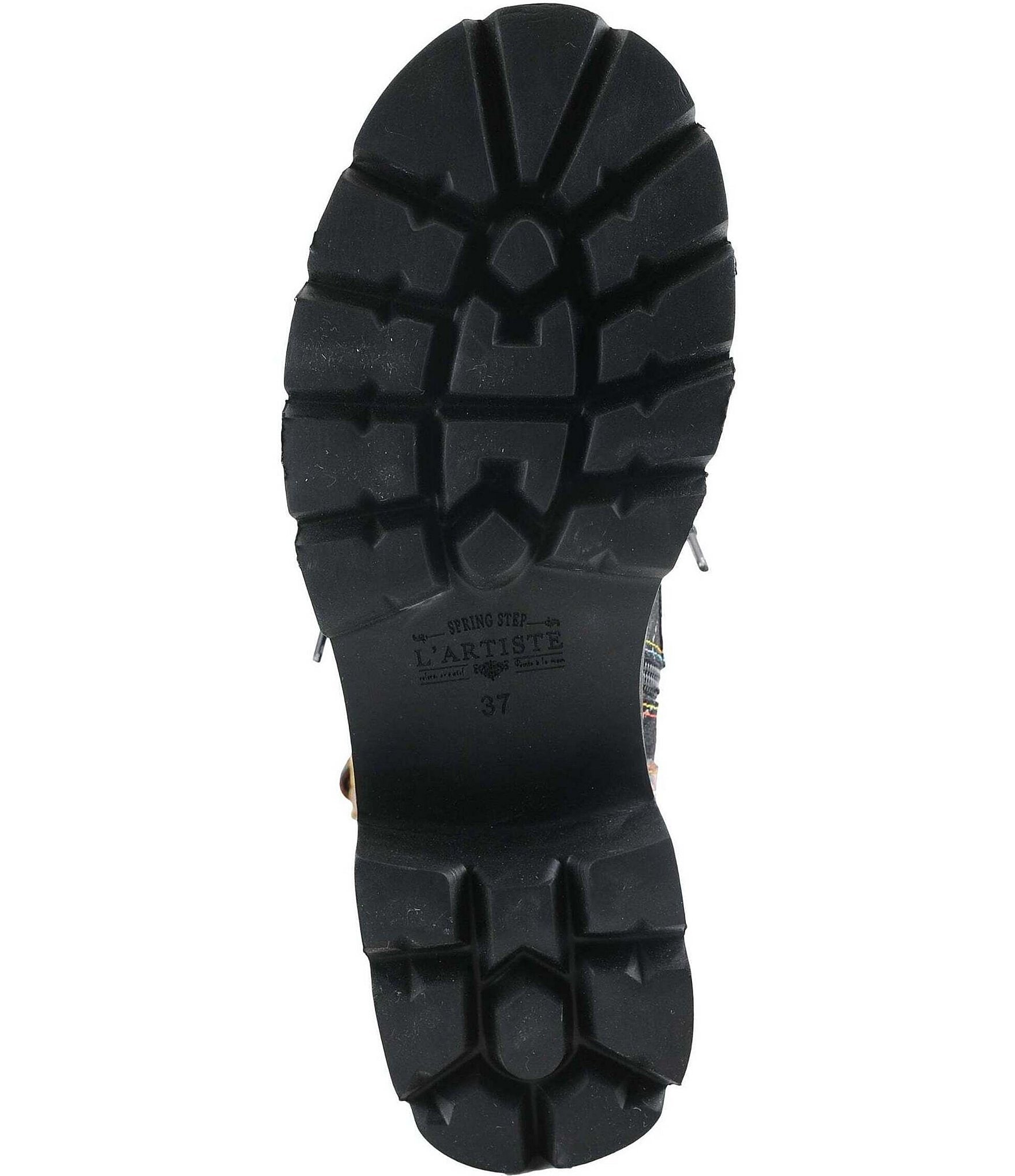 L'ARTISTE Limitless Hand Painted Leather Faux Fur Lined Booties