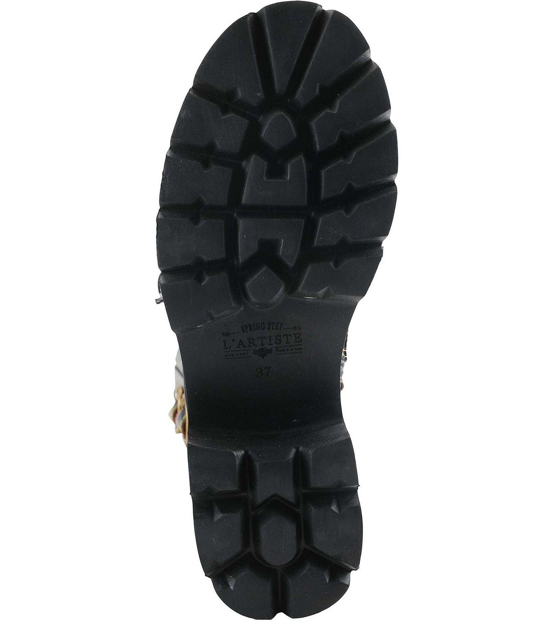 L'ARTISTE Limitless Hand Painted Leather Faux Fur Lined Booties