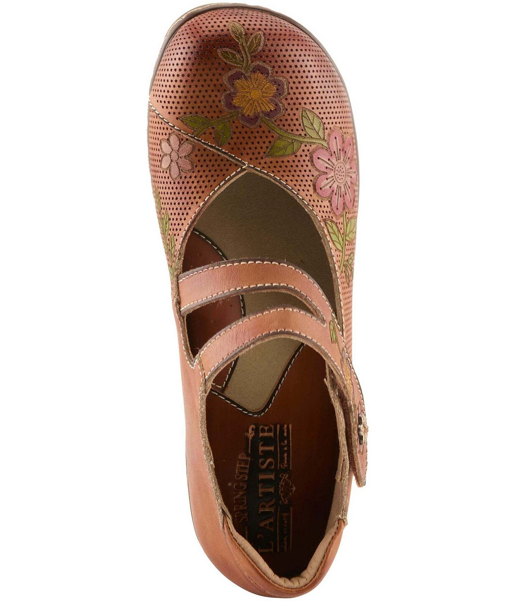 L'ARTISTE Mamataish Perforated Leather Mary Jane Clogs