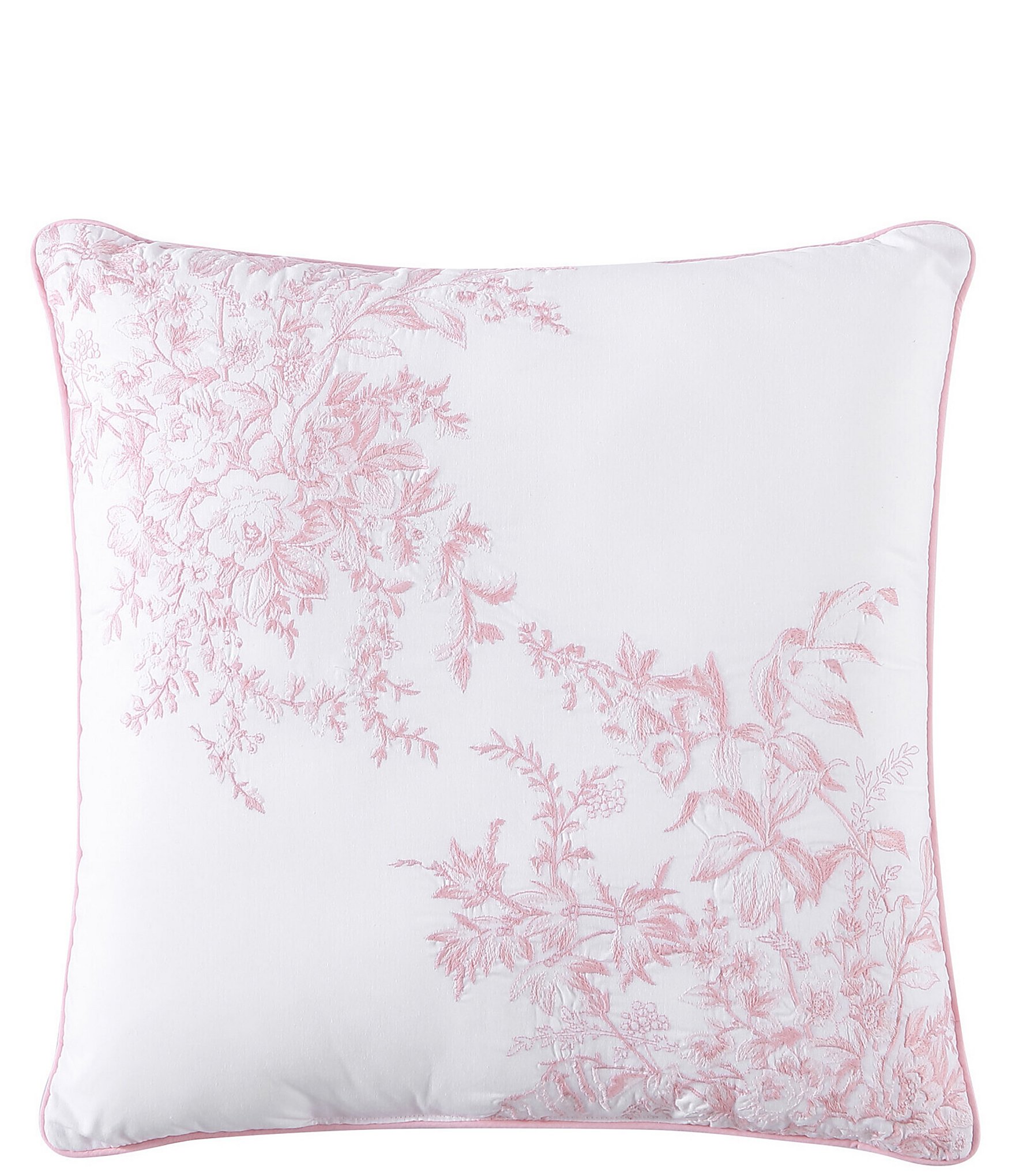 The Pink Summerdale Floral Square Throw Pillow-22 x 22