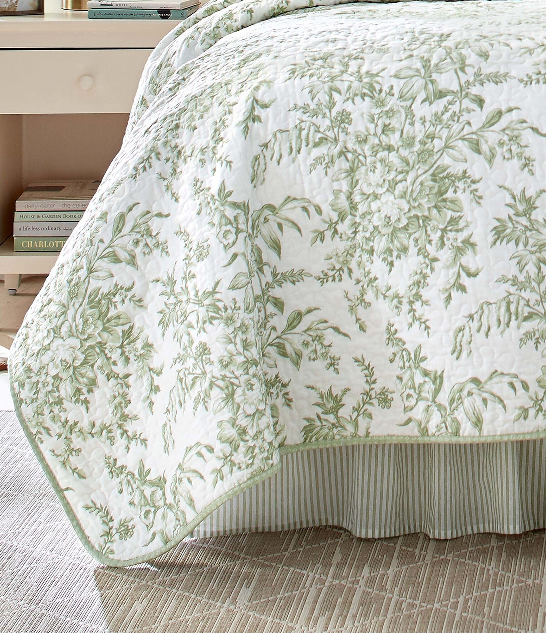 Laura Ashley Bedford Sage Reversible Quilt Mini Set