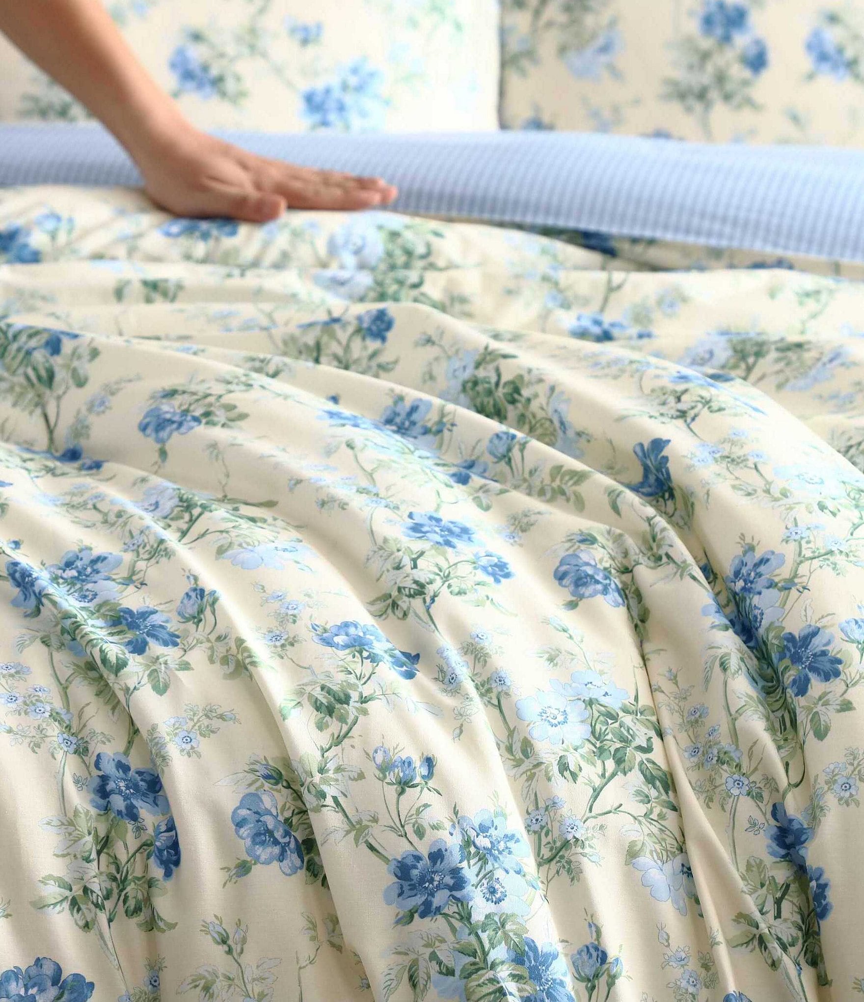 Laura Ashley Blossom Dance Cotton Reversible Comforter Mini Set