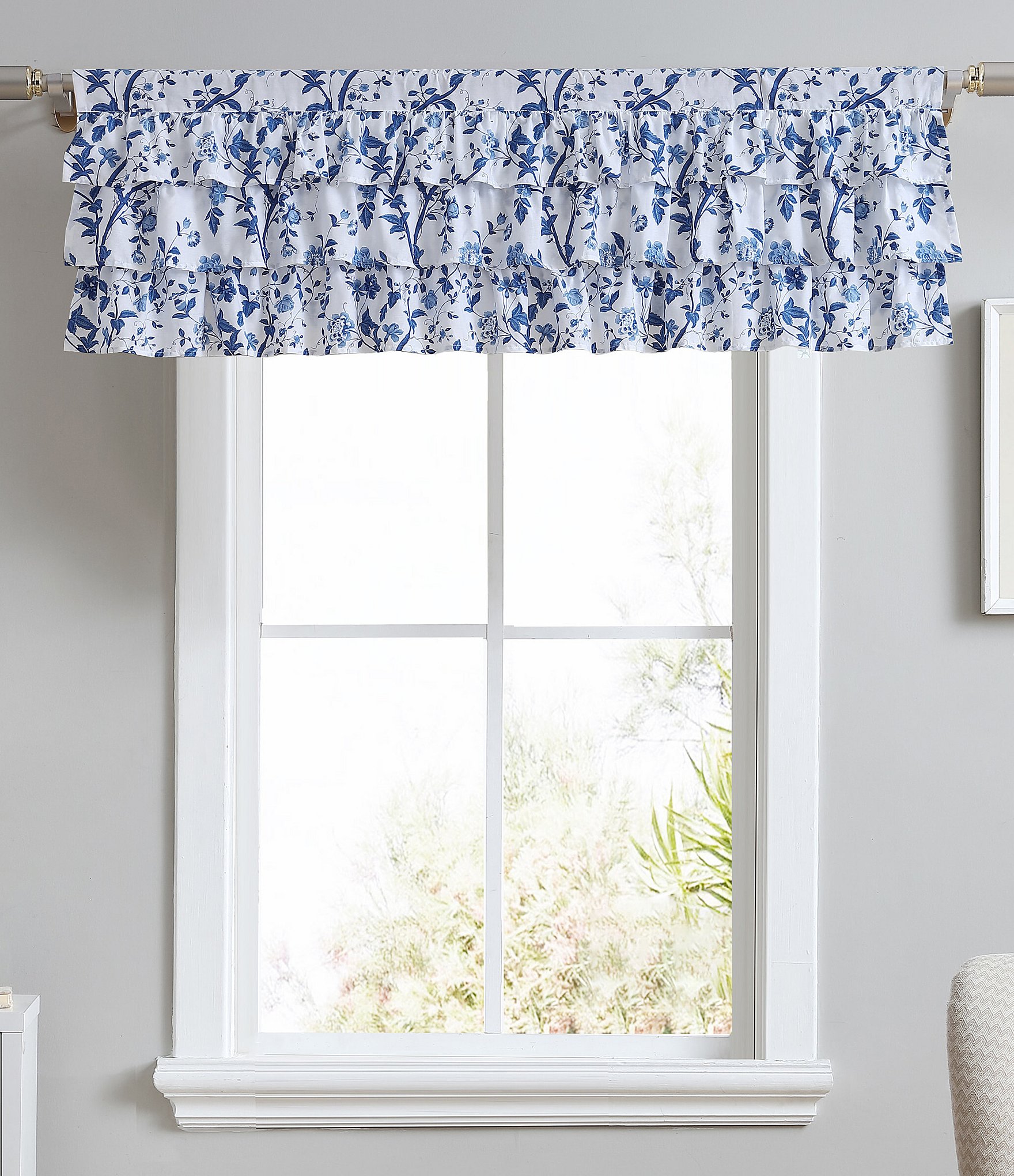 Laura Ashley Elise Tier Ruffled Window Valance