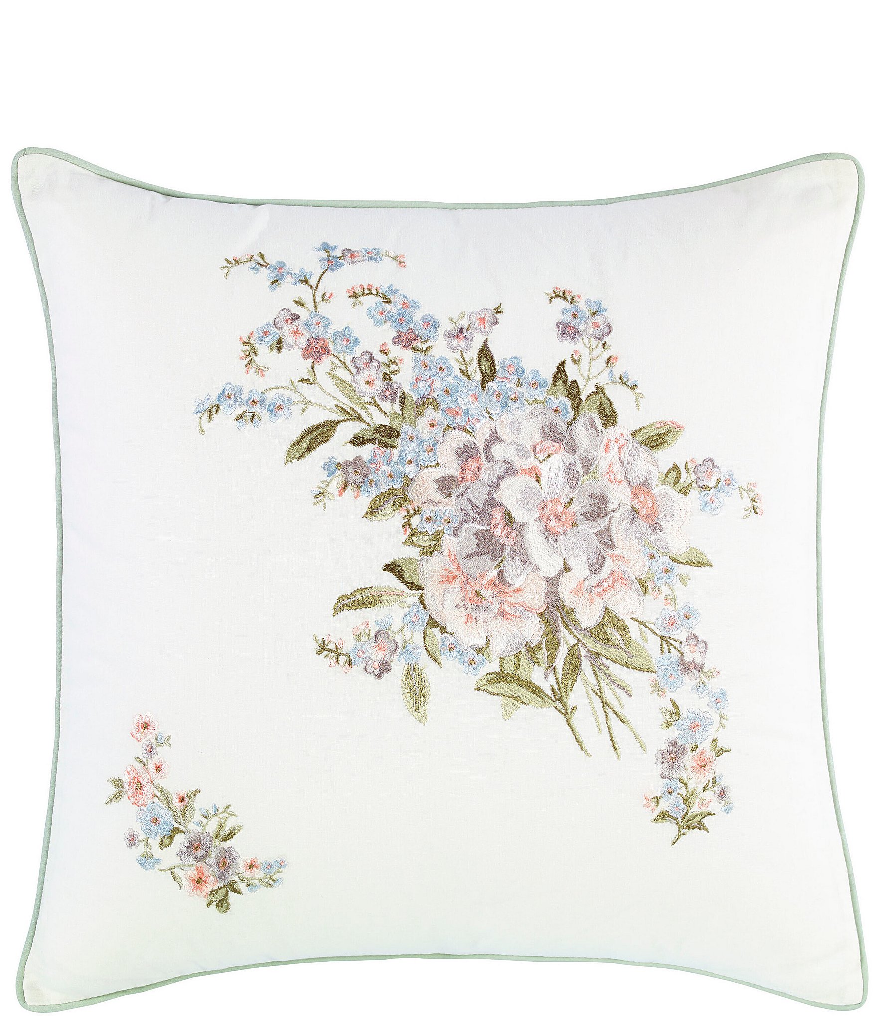 Laura Ashley Harper Embroidered Floral Square Pillow Dillard s