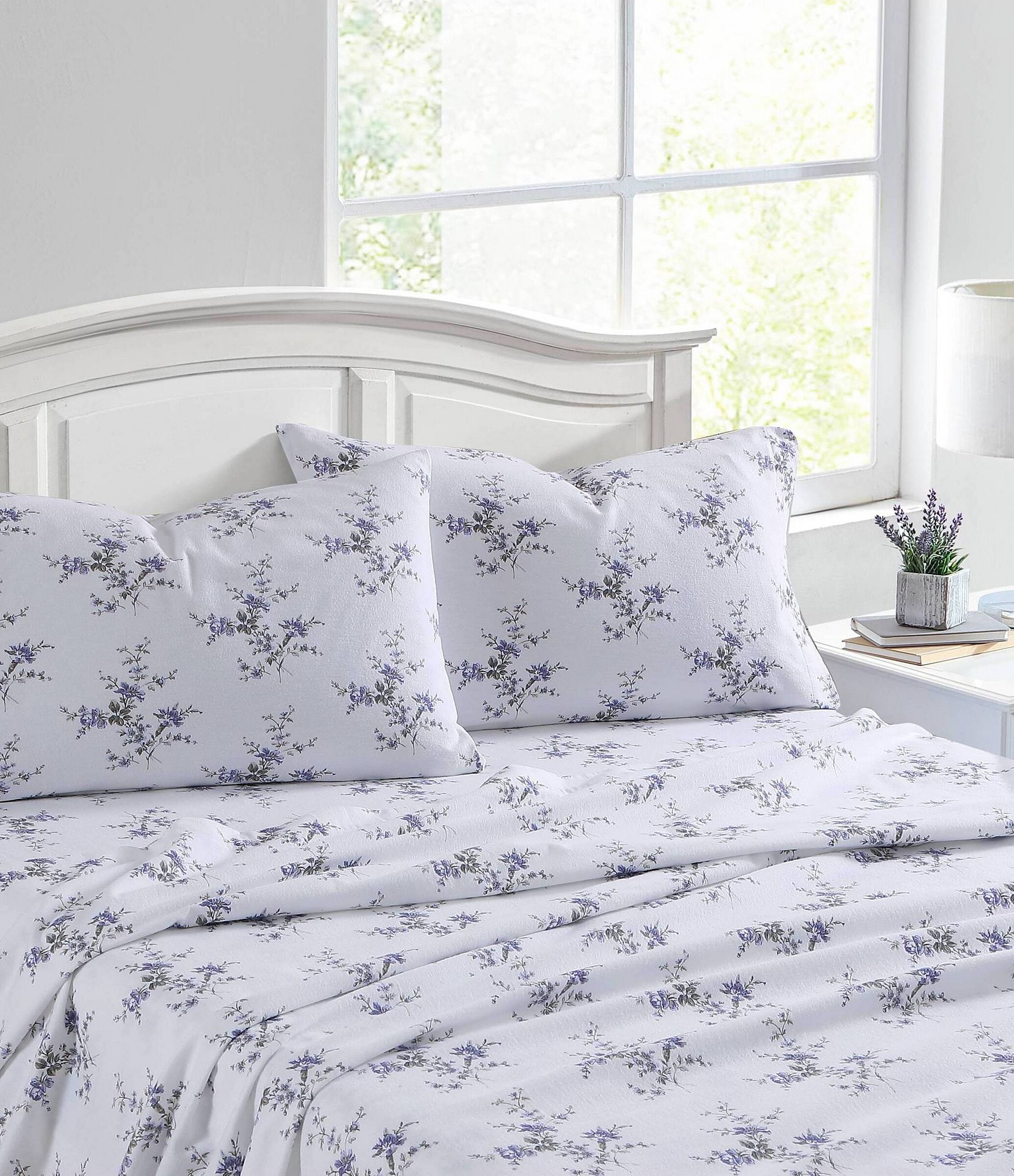 Laura Ashley Jessika Floral Cotton Flannel Sheet Set