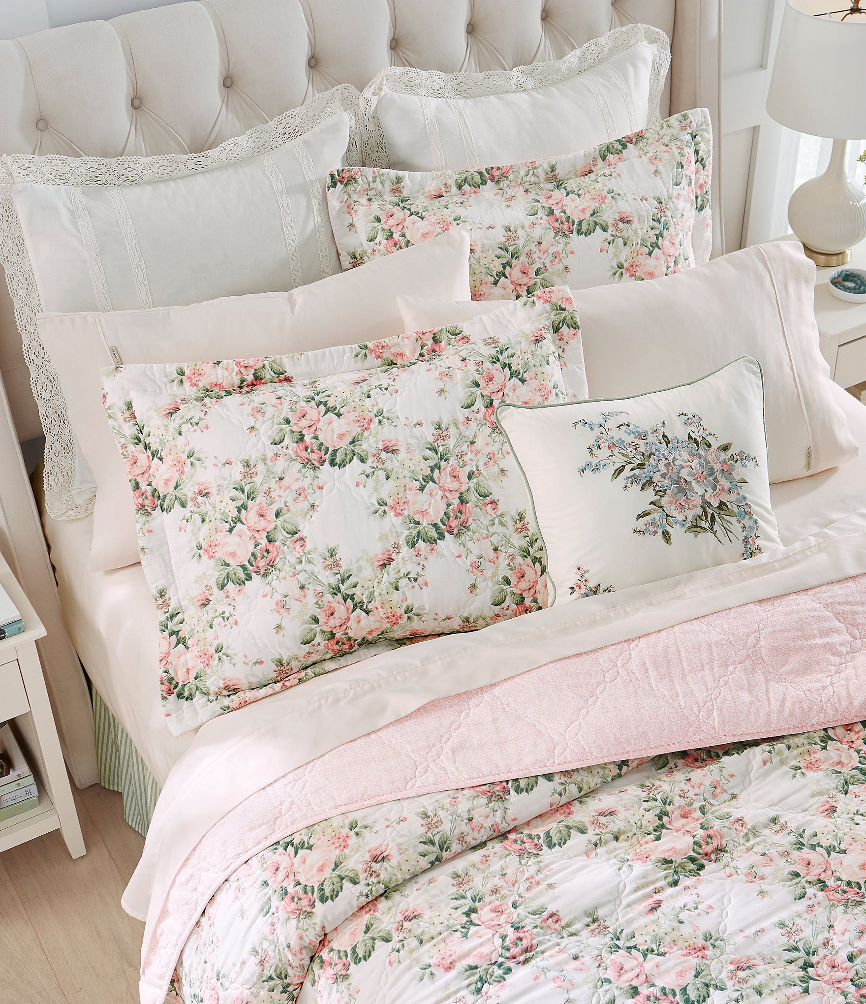 Laura Ashley Joyce Floral Reversible Quilt Mini Set