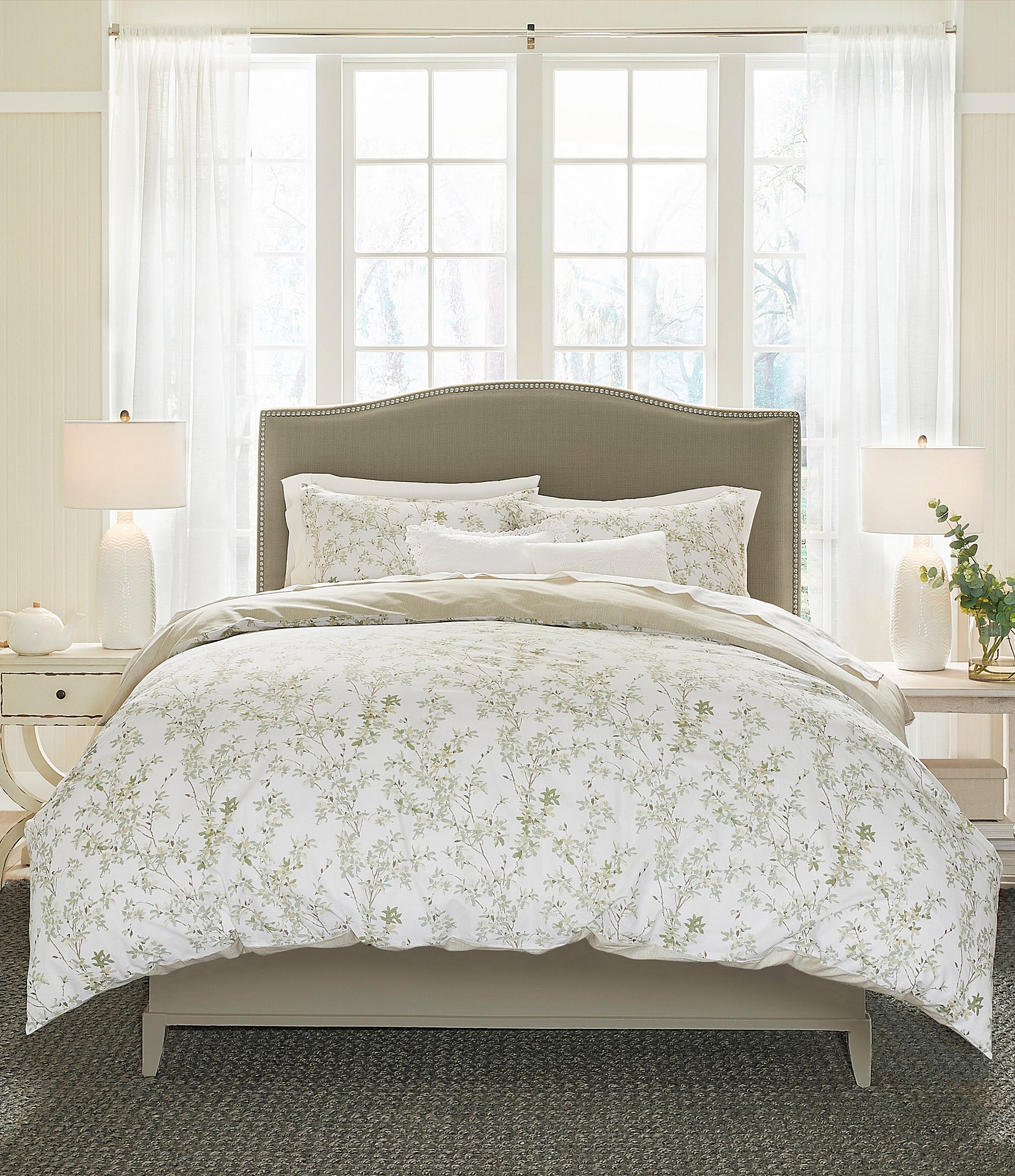 Laura Ashley Lindy Green Duvet Cover Mini Set