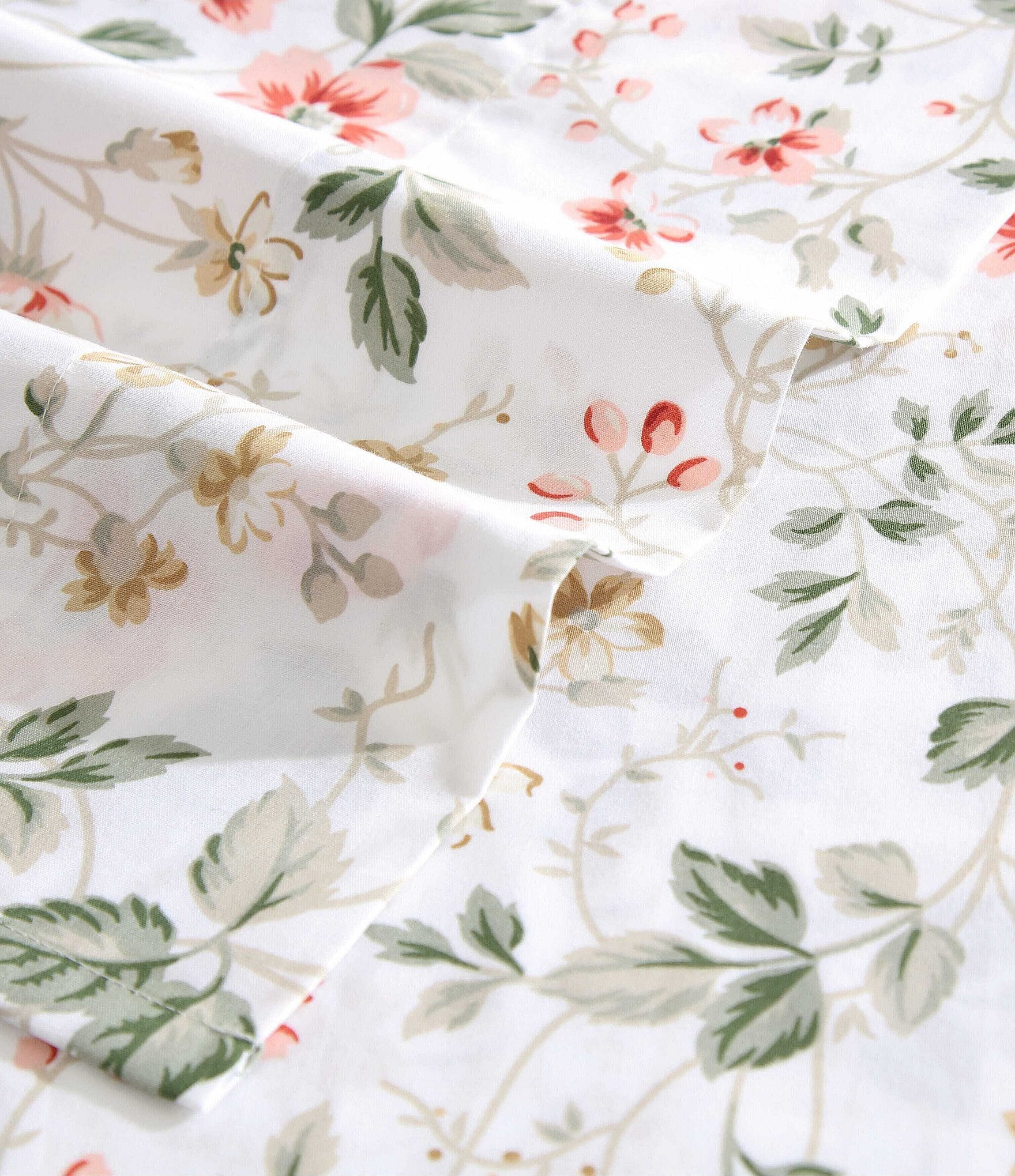 Laura Ashley Meadow Floral Cotton Flannel Sheet Set