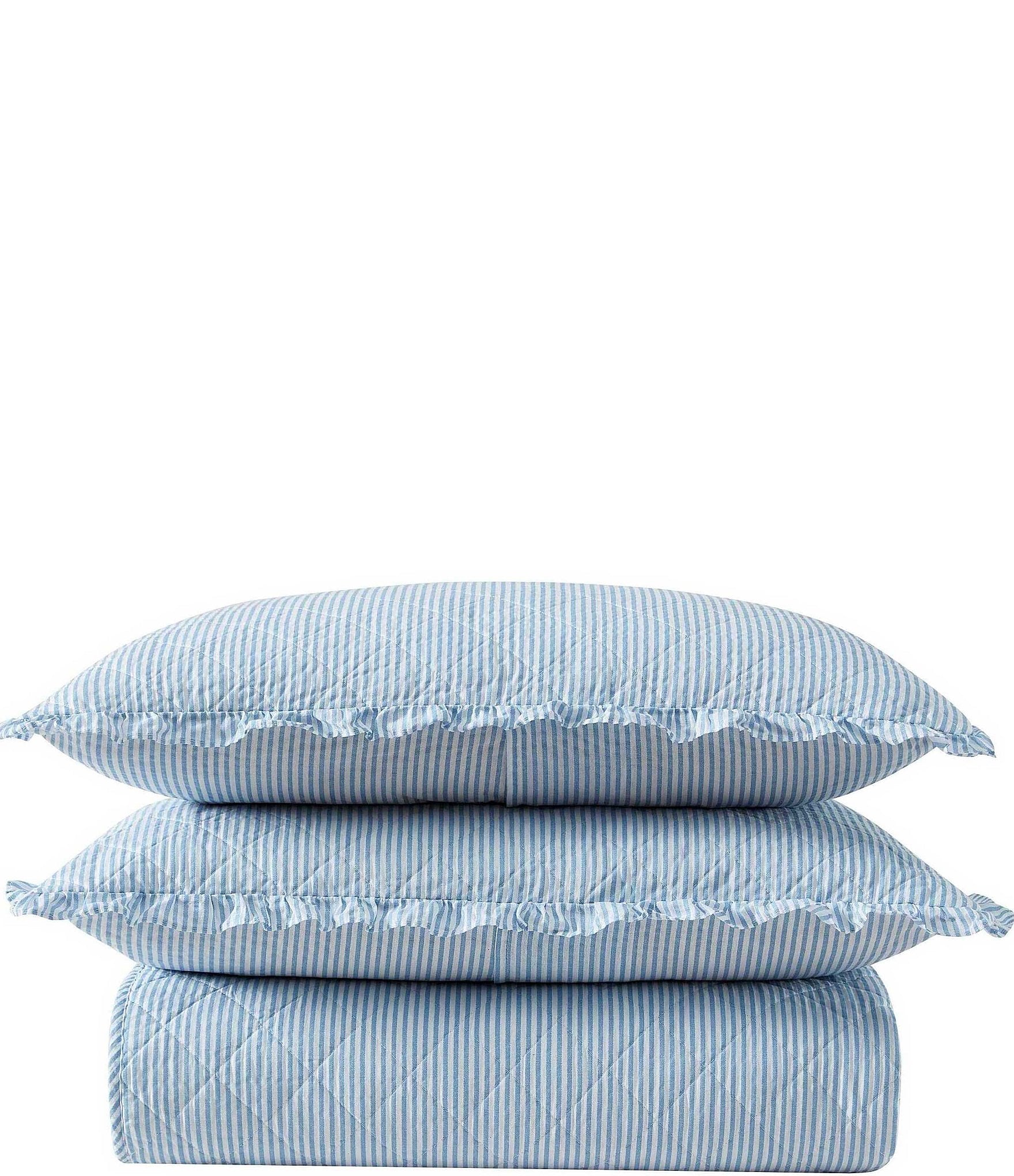 Laura Ashley Oxford Stripe Reversible Quilt Mini Set