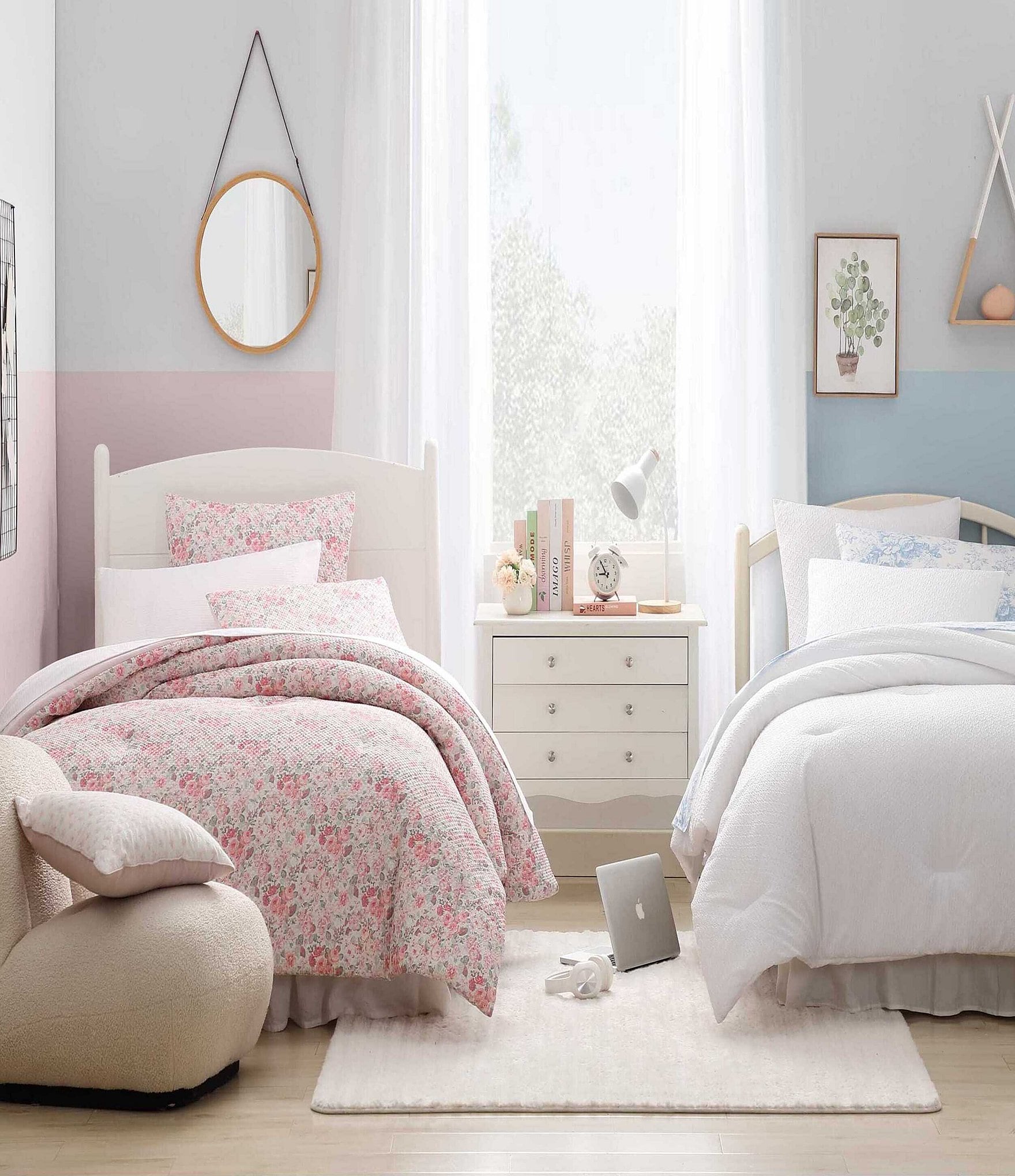 Laura Ashley Quartet Microfiber Reversible Pink Bed in a Bag Set