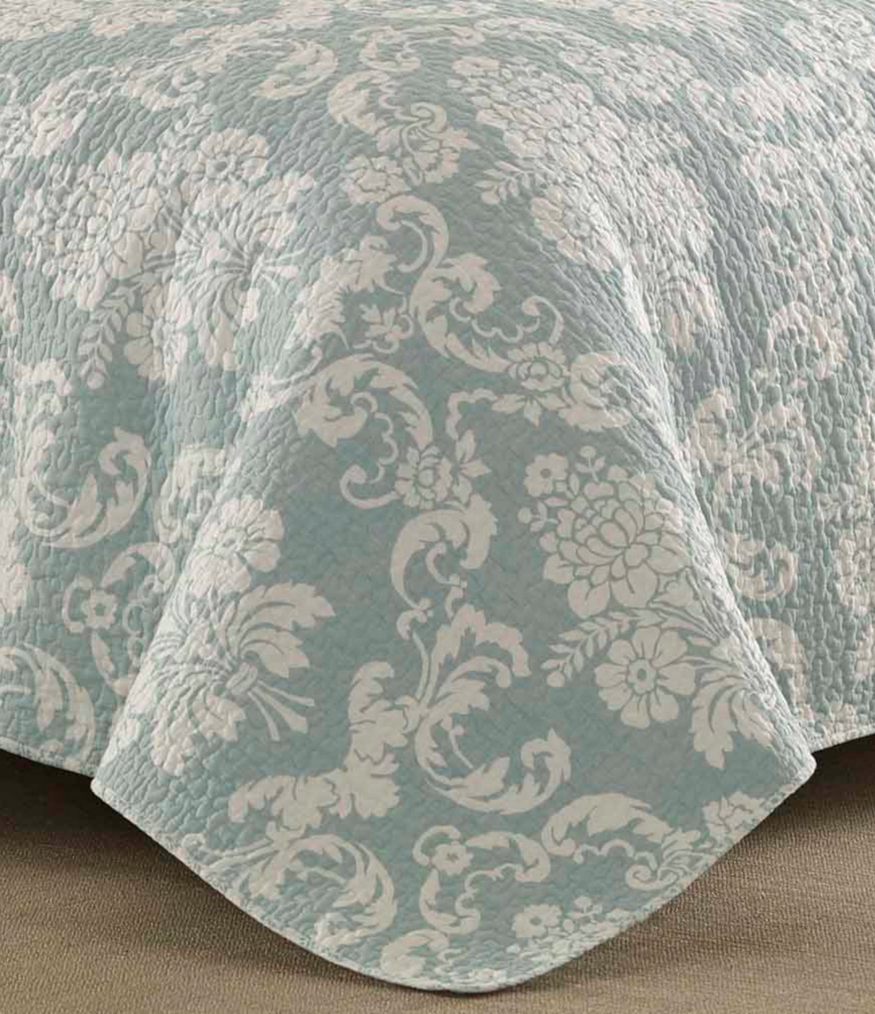 Laura Ashley Venetia Damask Floral Quilt Mini Set