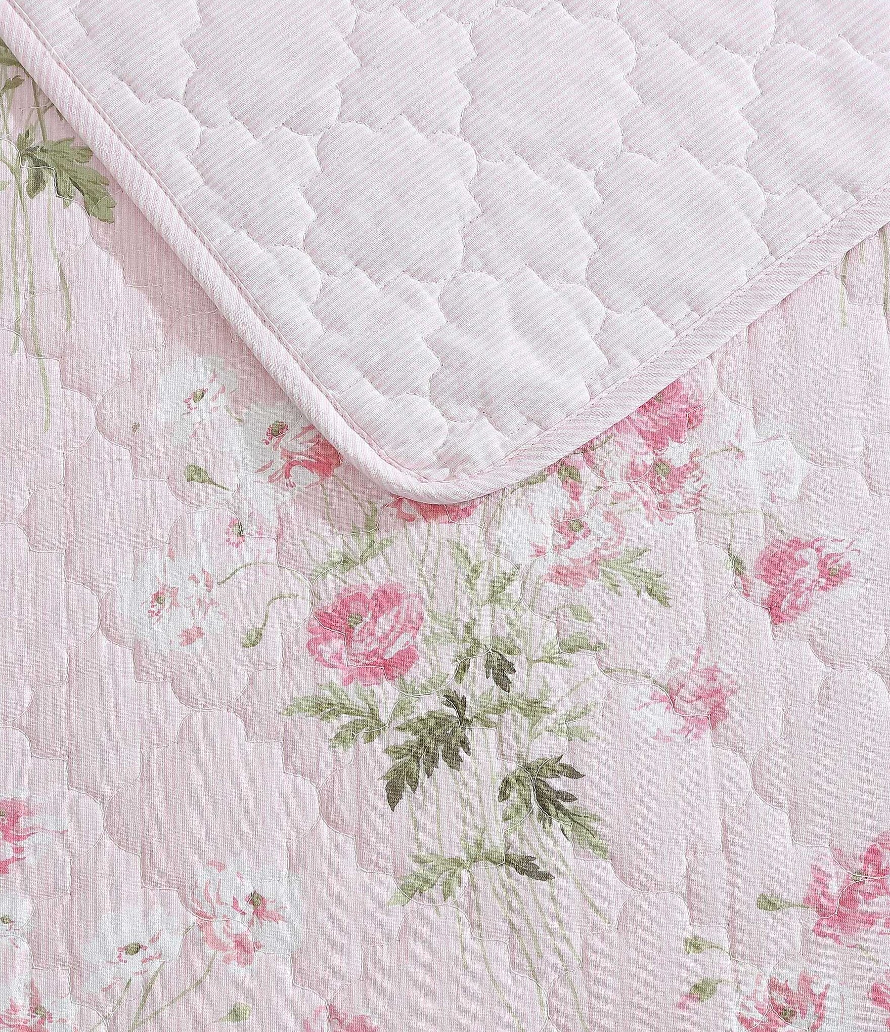 Laura Ashley Veronicas Bouquet Cotton Reversible Mini Quilt Set