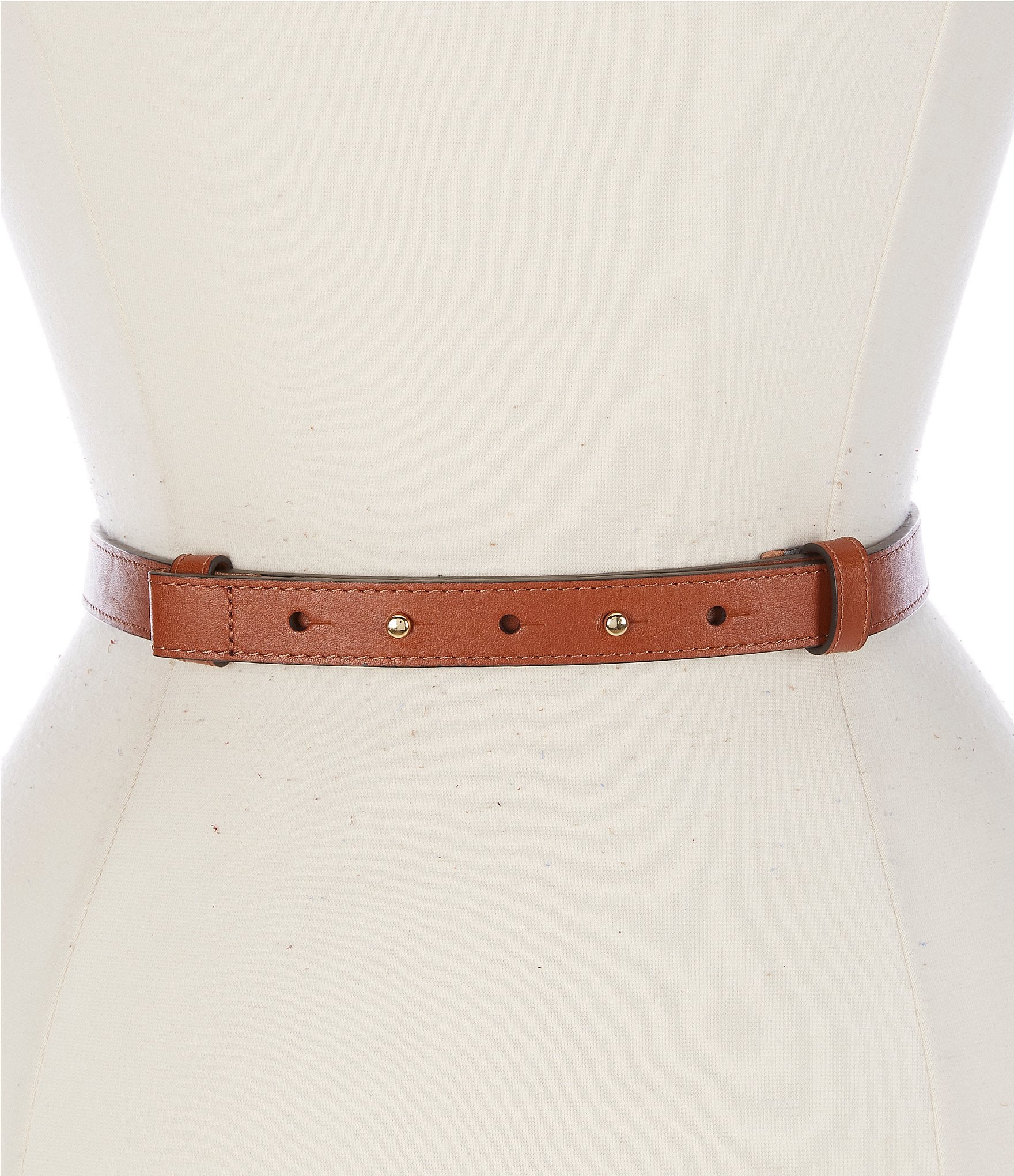 Lauren Ralph Lauren 0.6#double; Turnlock Leather Skinny Belt