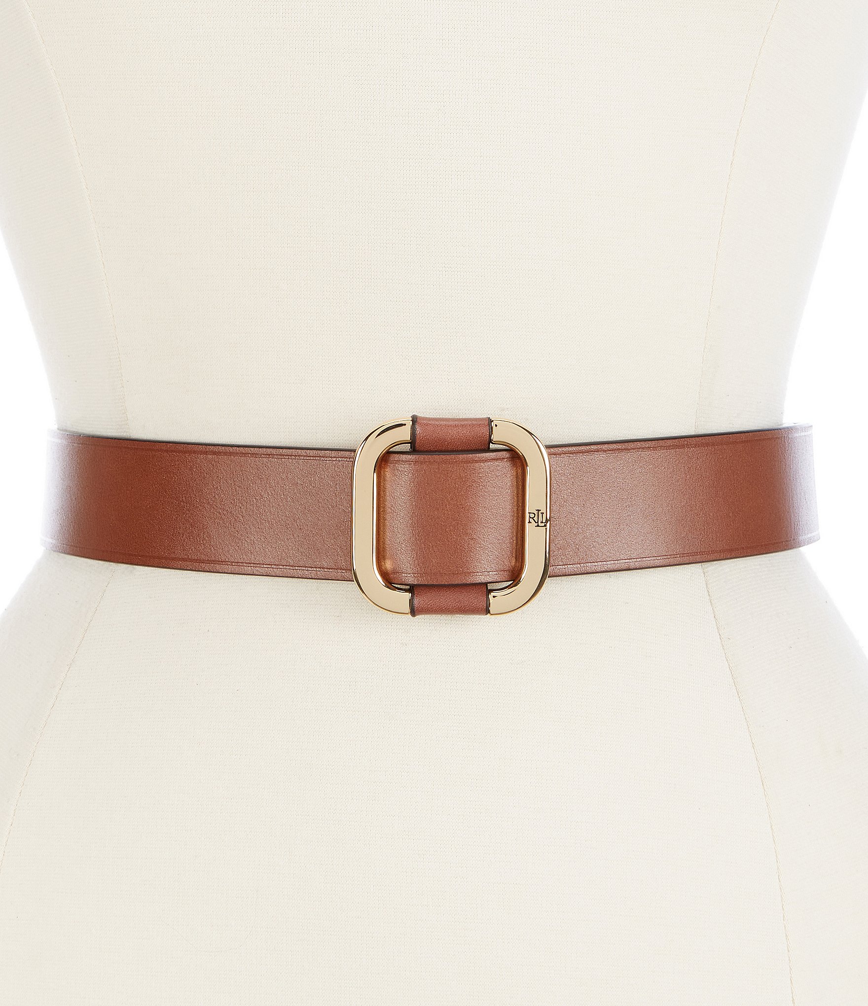 Lauren Ralph Lauren Women's Slide-Buckle Leather Belt