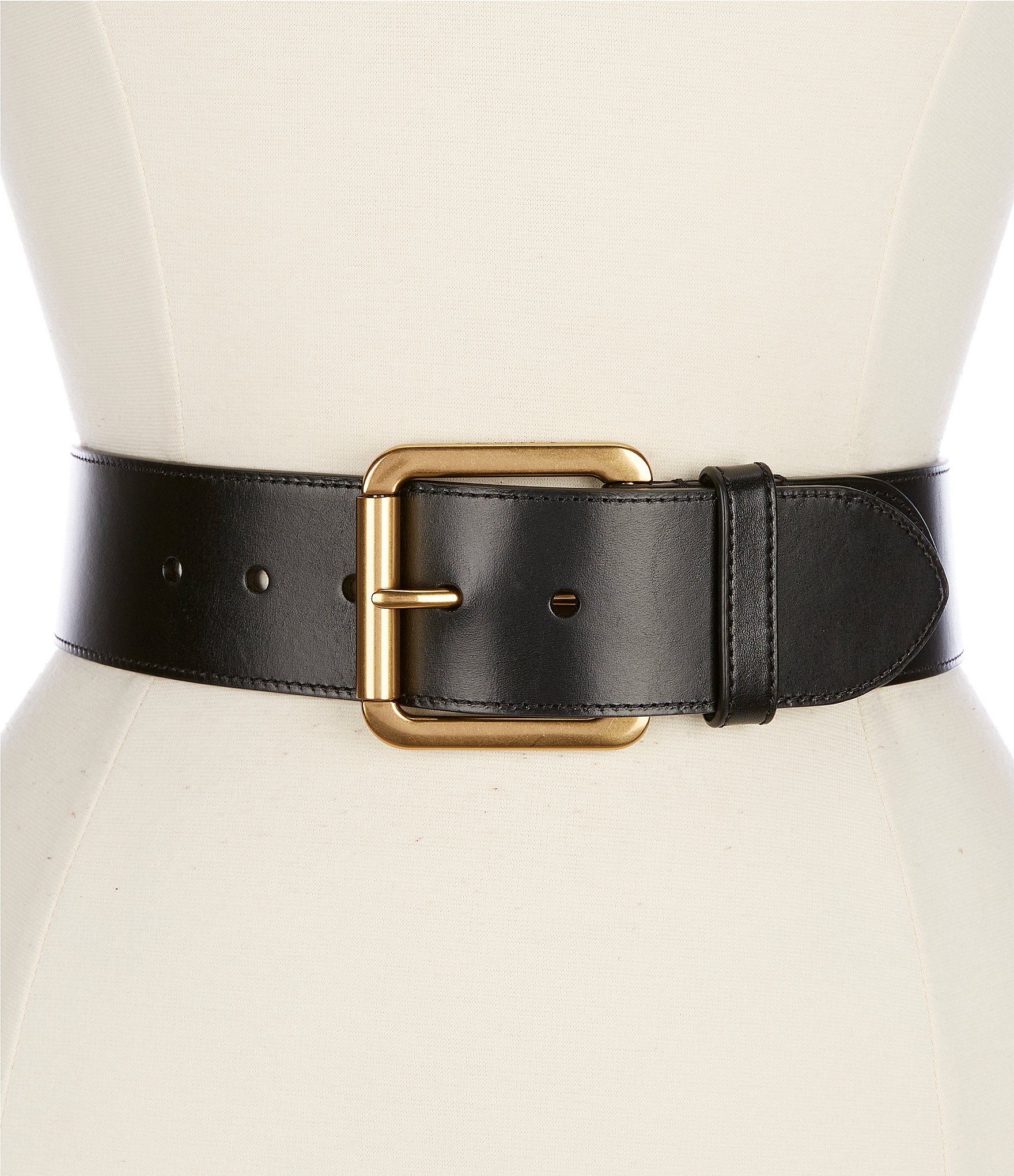 Lauren Ralph Lauren 2 Vachetta Wide Leather Belt Dillard s