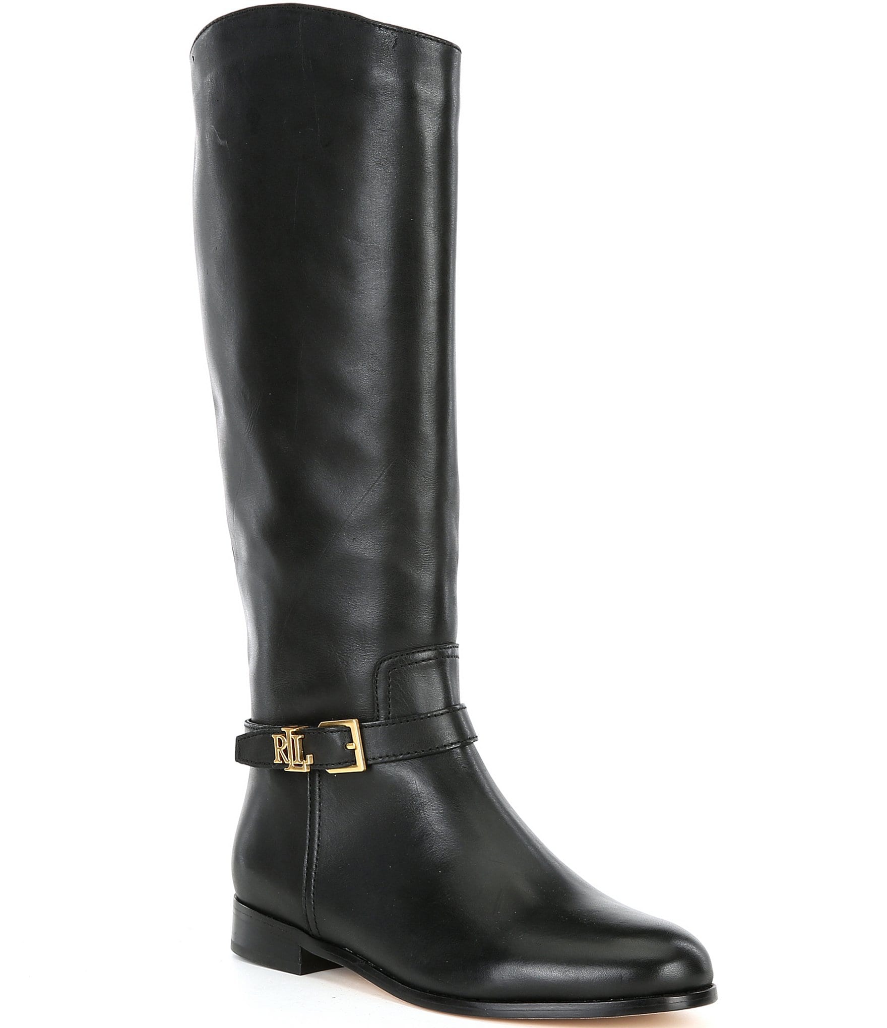 Lauren Ralph Lauren Brooke Burnished Leather Riding Boots Dillard s