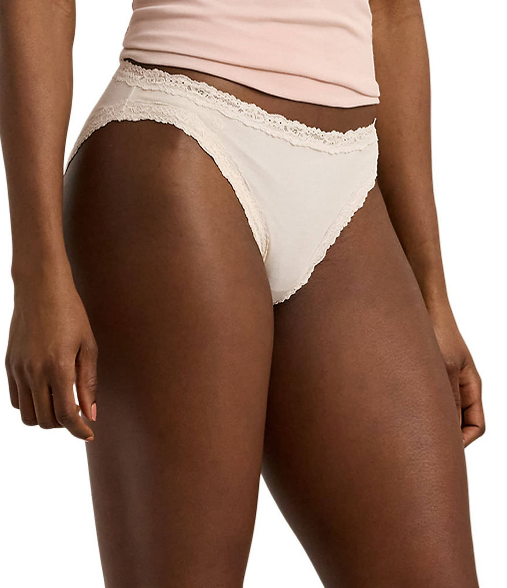 Lauren Ralph Lauren Cotton & Lace Jersey Bikini