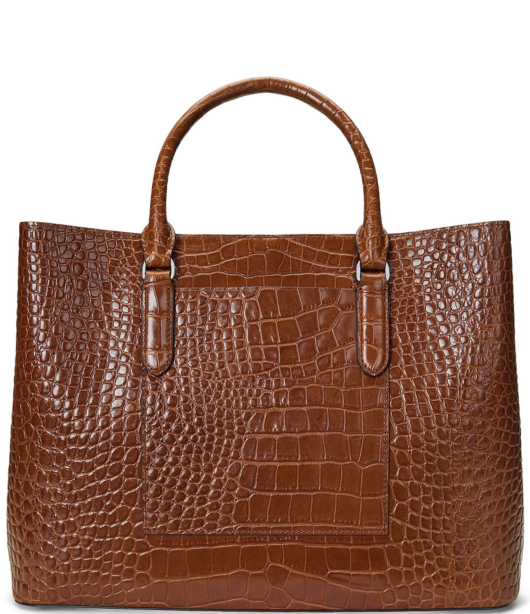 Lauren by Ralph Lauren Croc-Embossed popular Calfskin Clutch