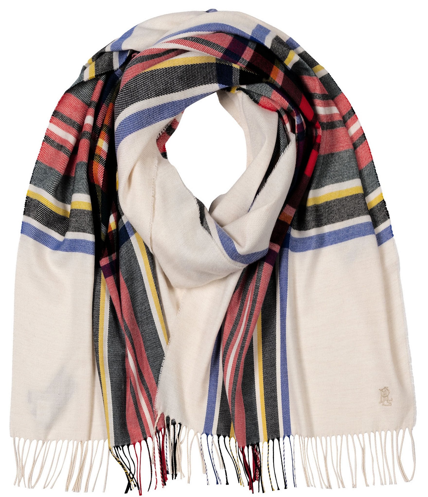 Lauren Ralph Lauren Exploded Tartan Plaid Scarf Wrap