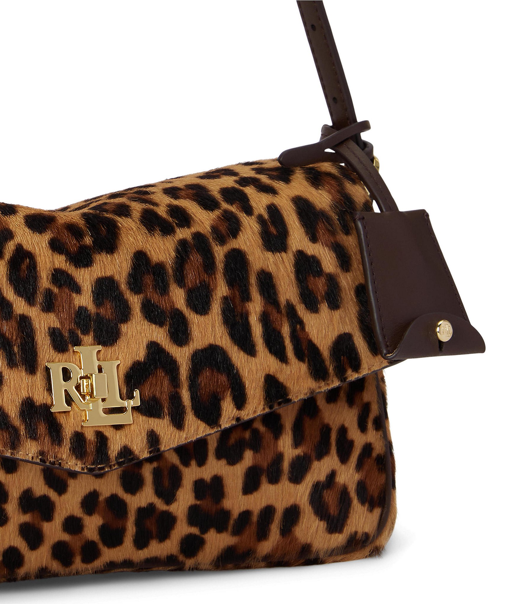 Lauren Ralph Lauren Farrah Leopard Print Medium Shoulder Bag