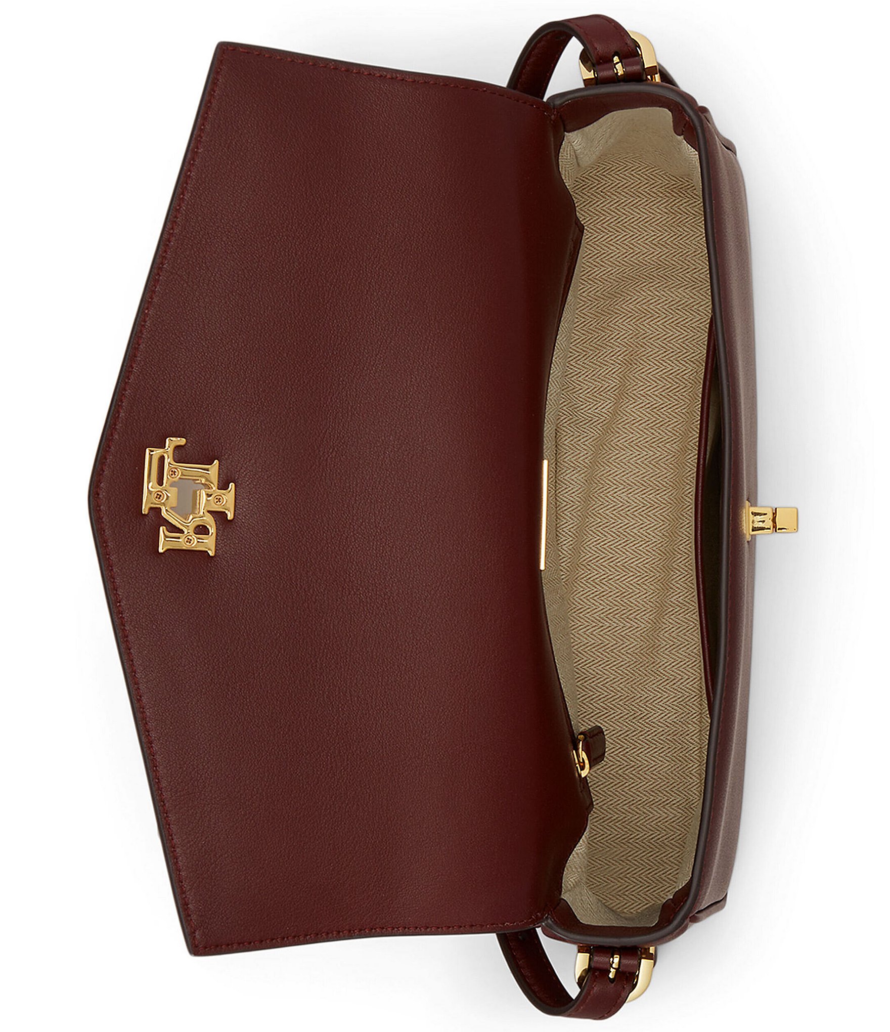 Lauren Ralph Lauren Farrah Nappa Leather Medium Shoulder Bag