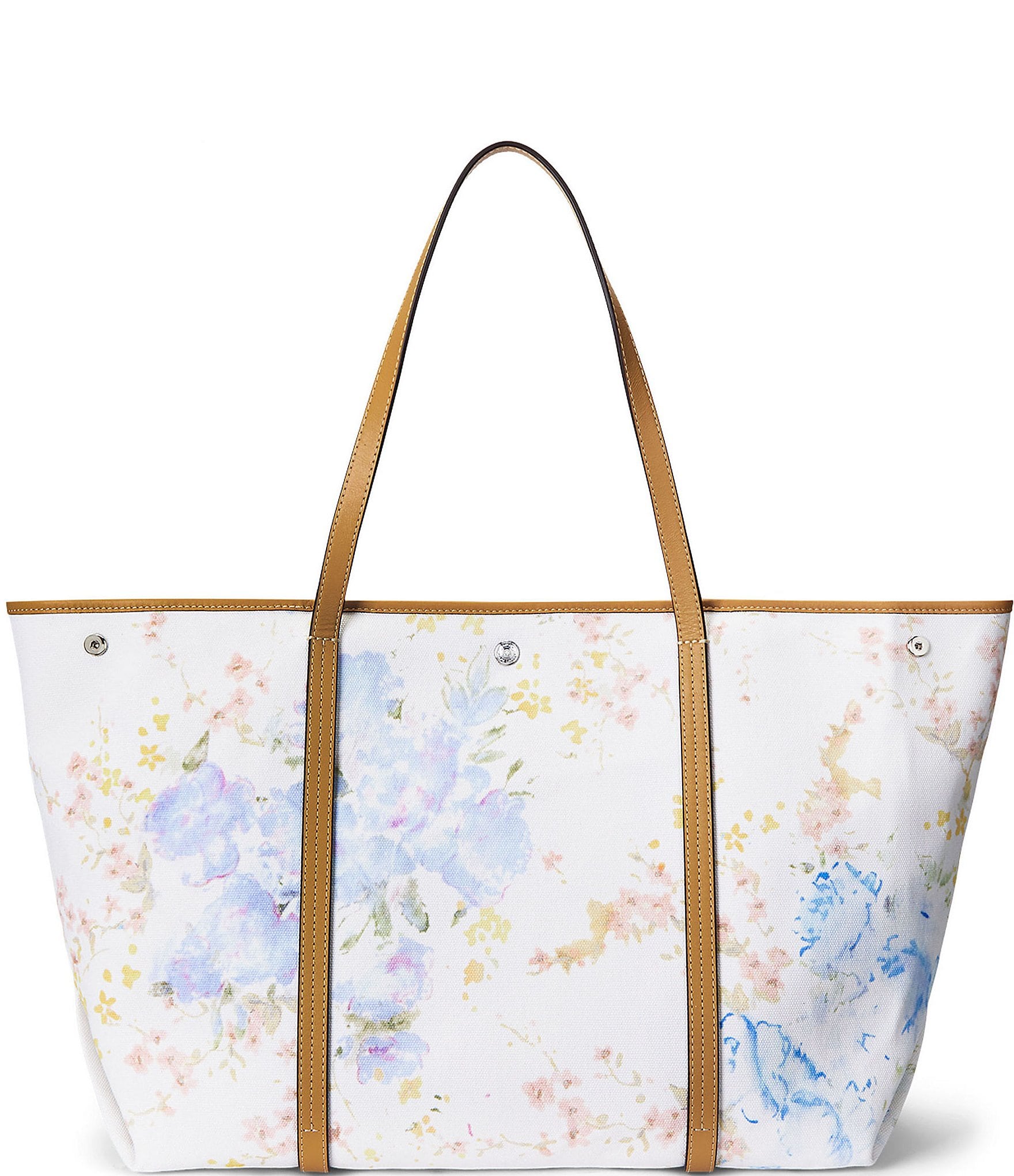 Lauren Ralph Lauren Floral Canvas Large Emerie Tote Bags