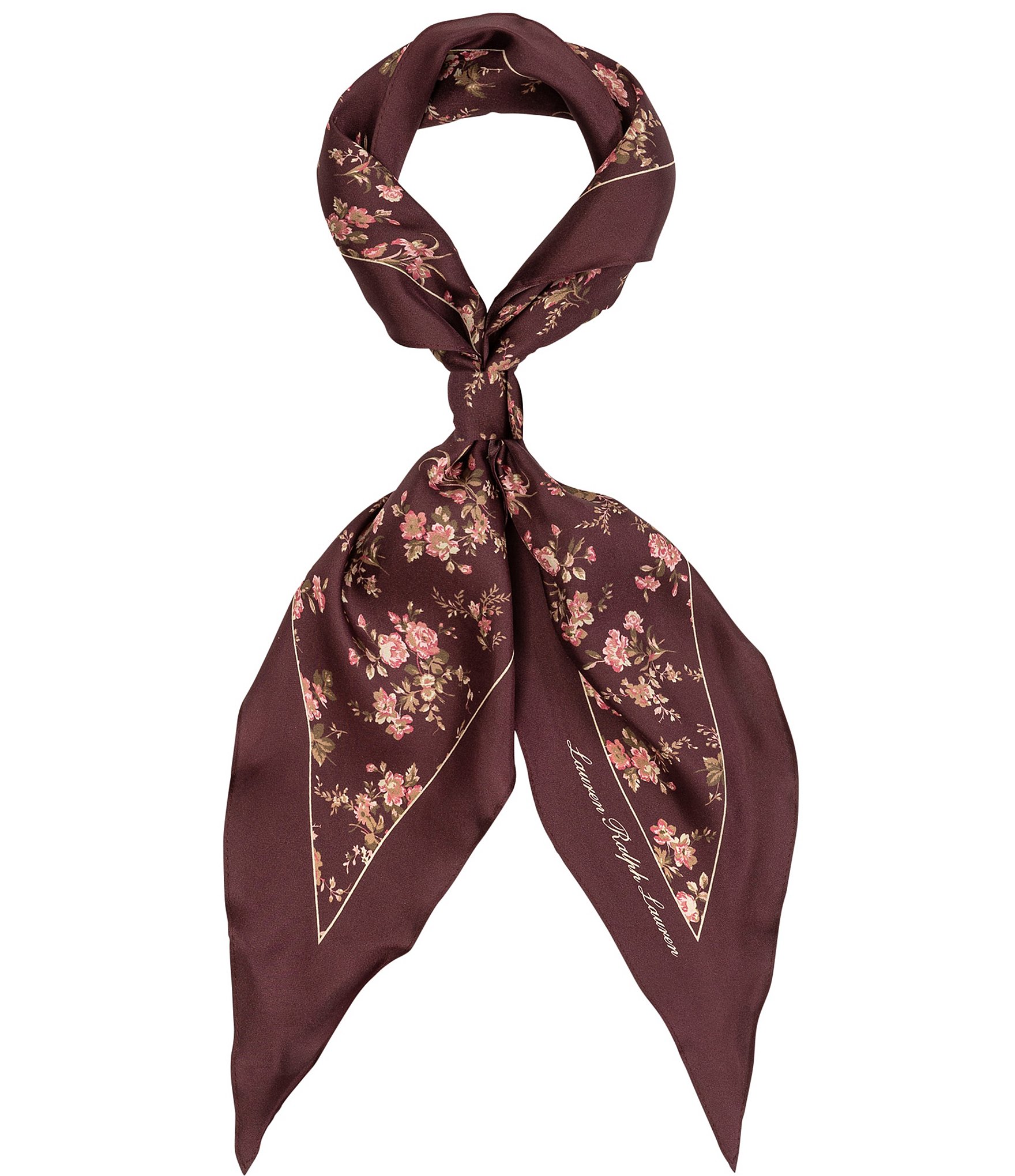 Lauren Ralph Lauren Floral Large Diamond Silk Scarf