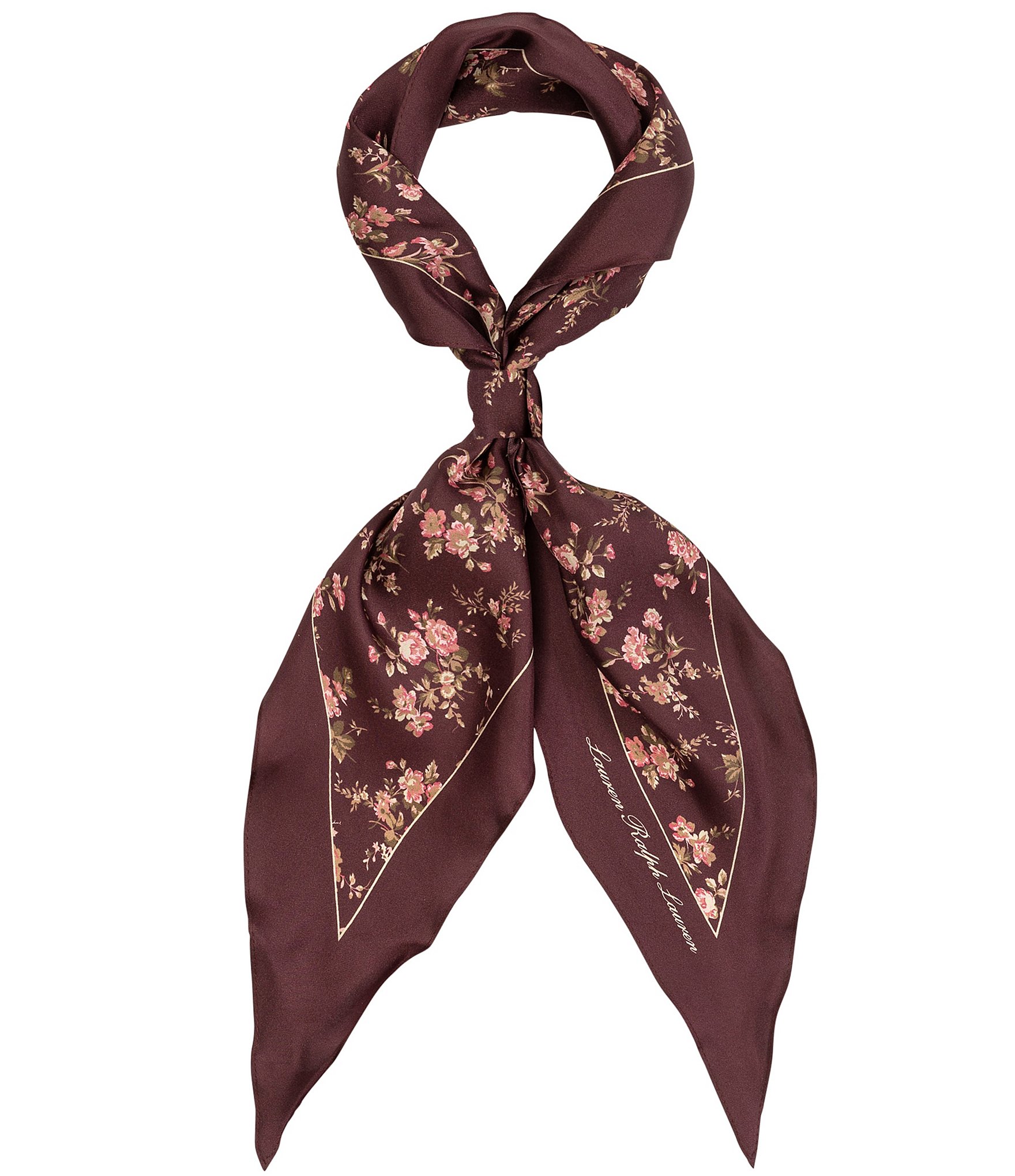 Lauren Ralph Lauren Floral Large Diamond Silk Scarf Dillard s