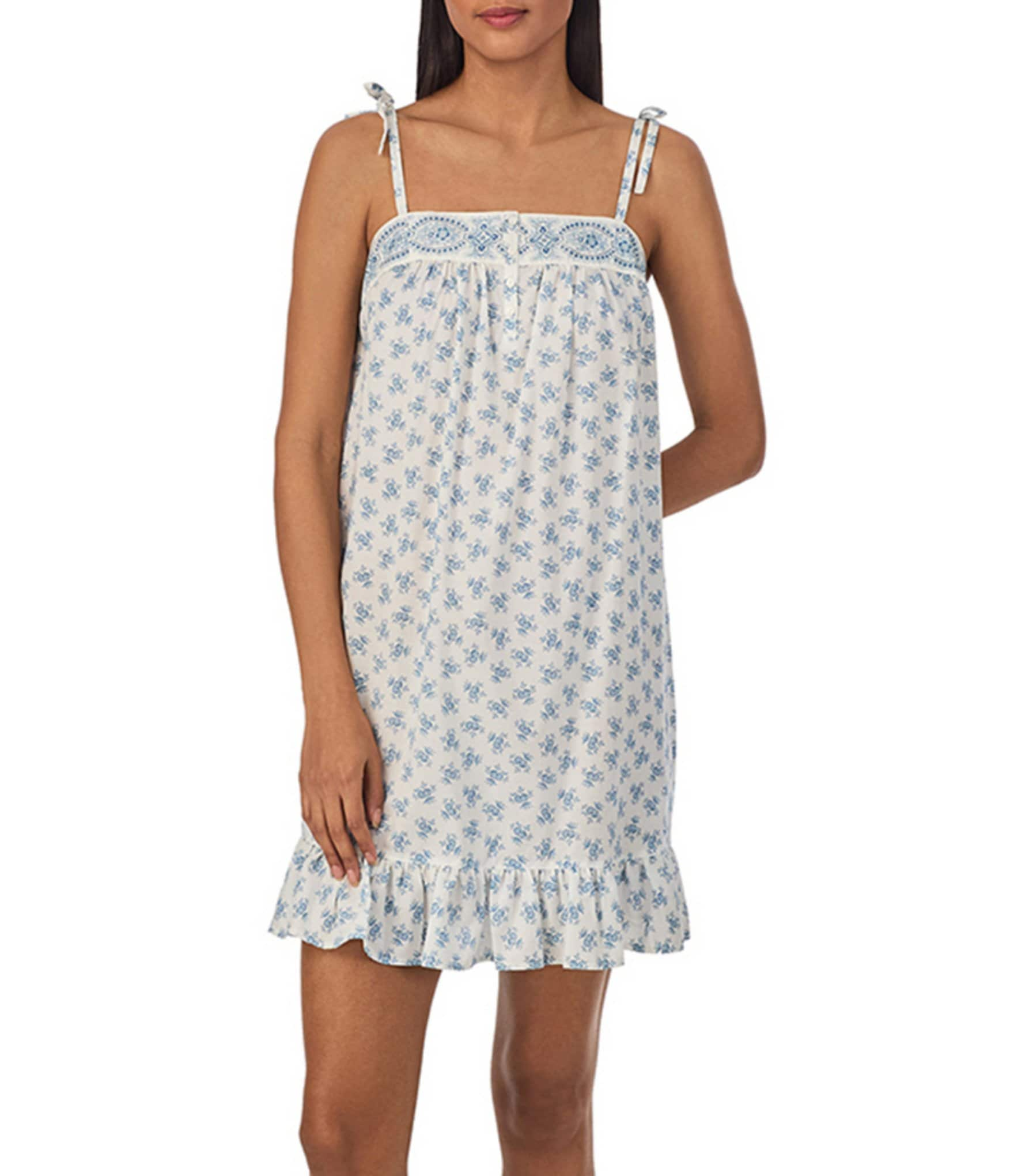 Lauren Ralph Lauren Floral Print Sleeveless Woven Short Nightgown The Shops at Willow Bend