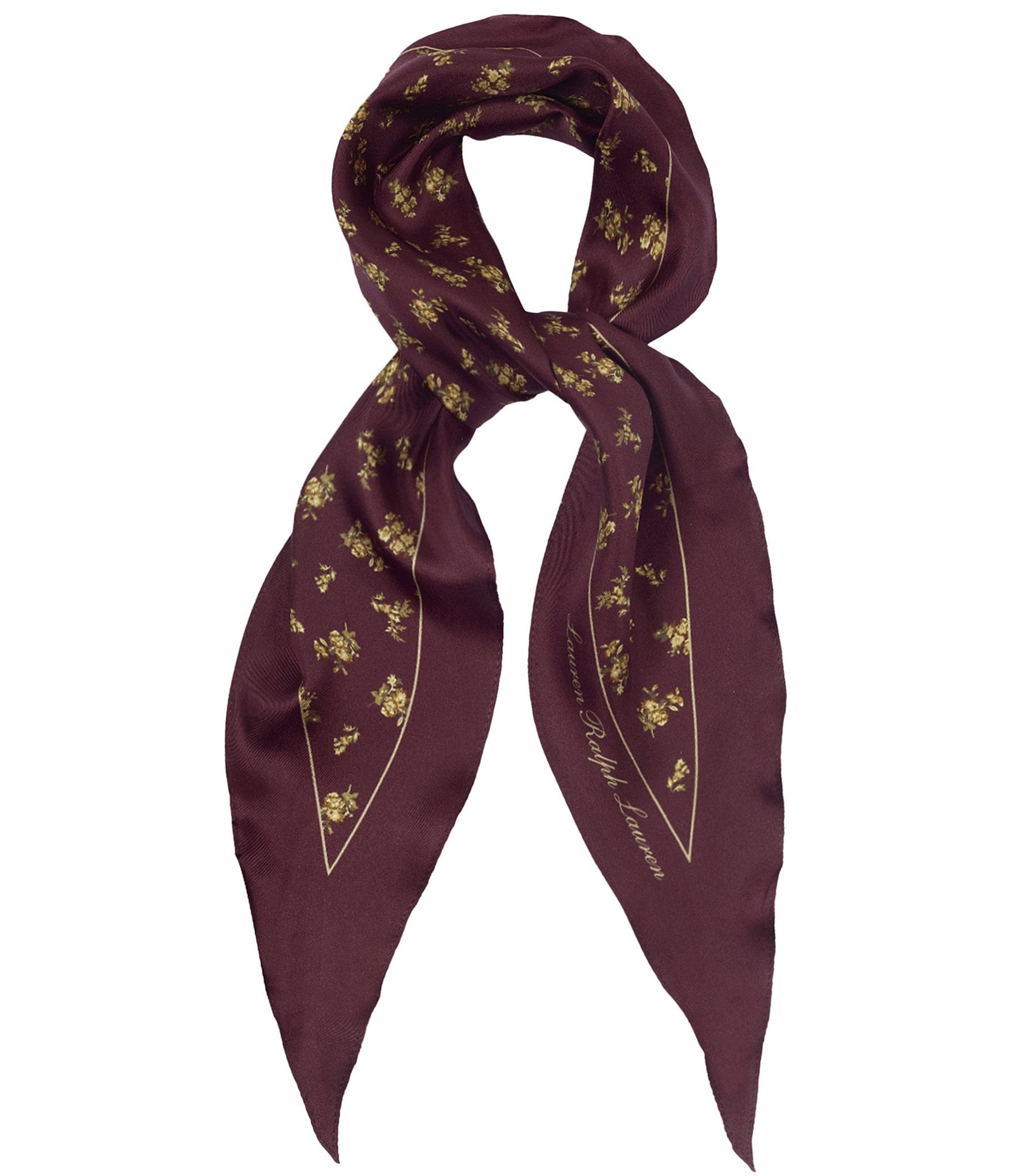 Lauren Ralph Lauren Floral Small Diamond Scarf