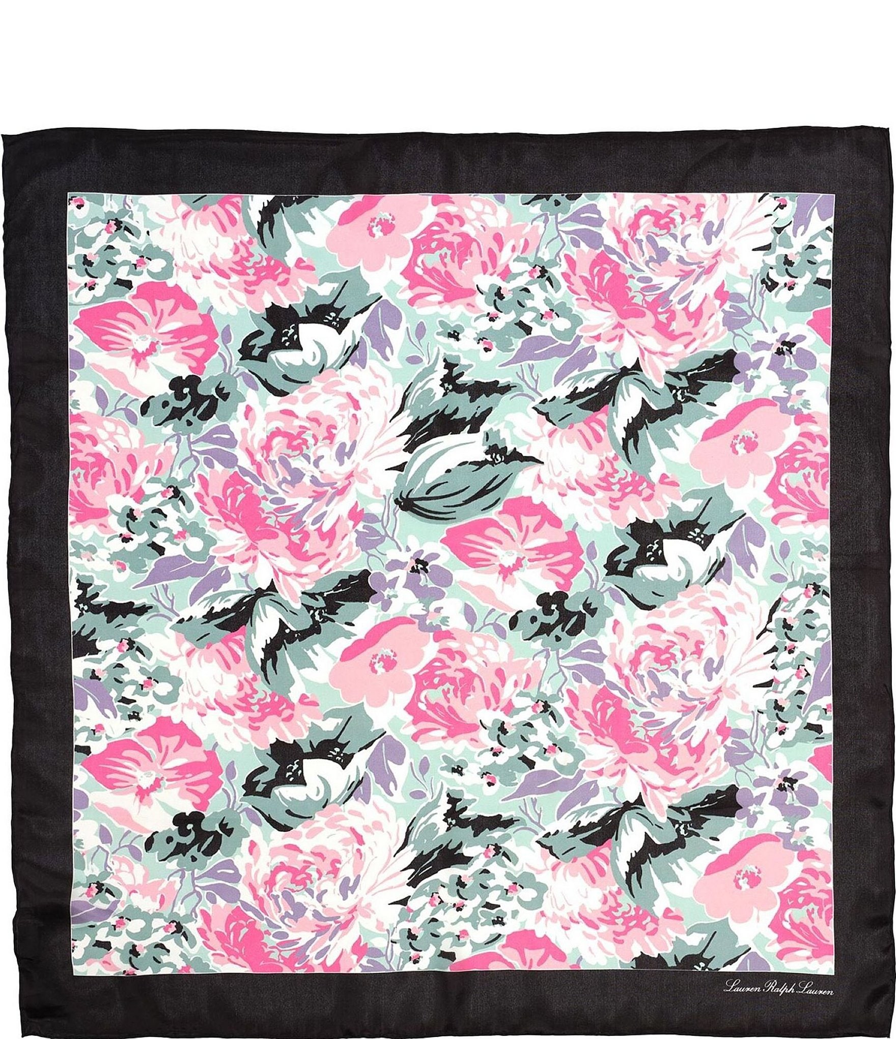 Lauren Ralph Lauren Garden Floral Silk Square Scarf