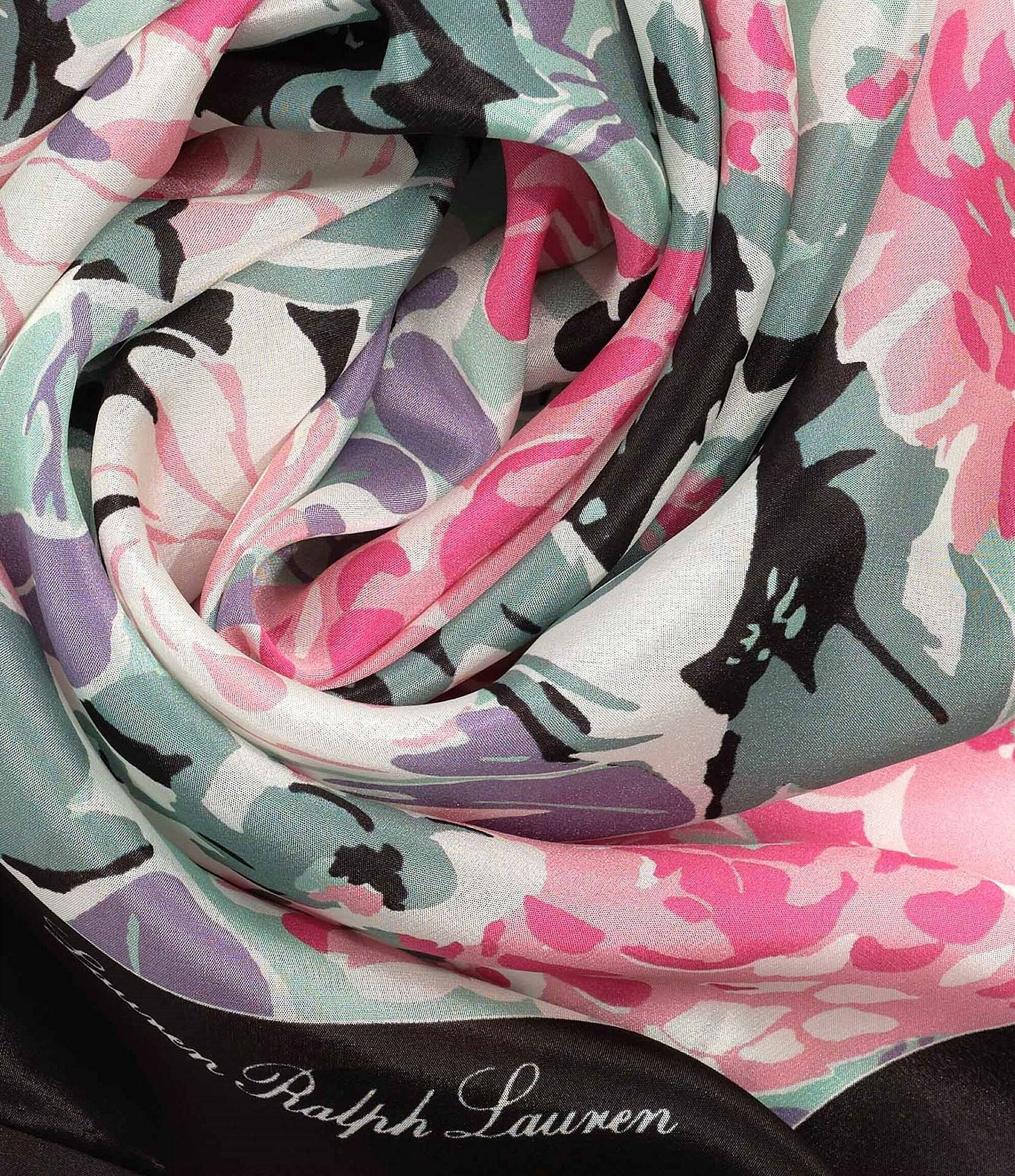 Lauren Ralph Lauren Garden Floral Silk Square Scarf