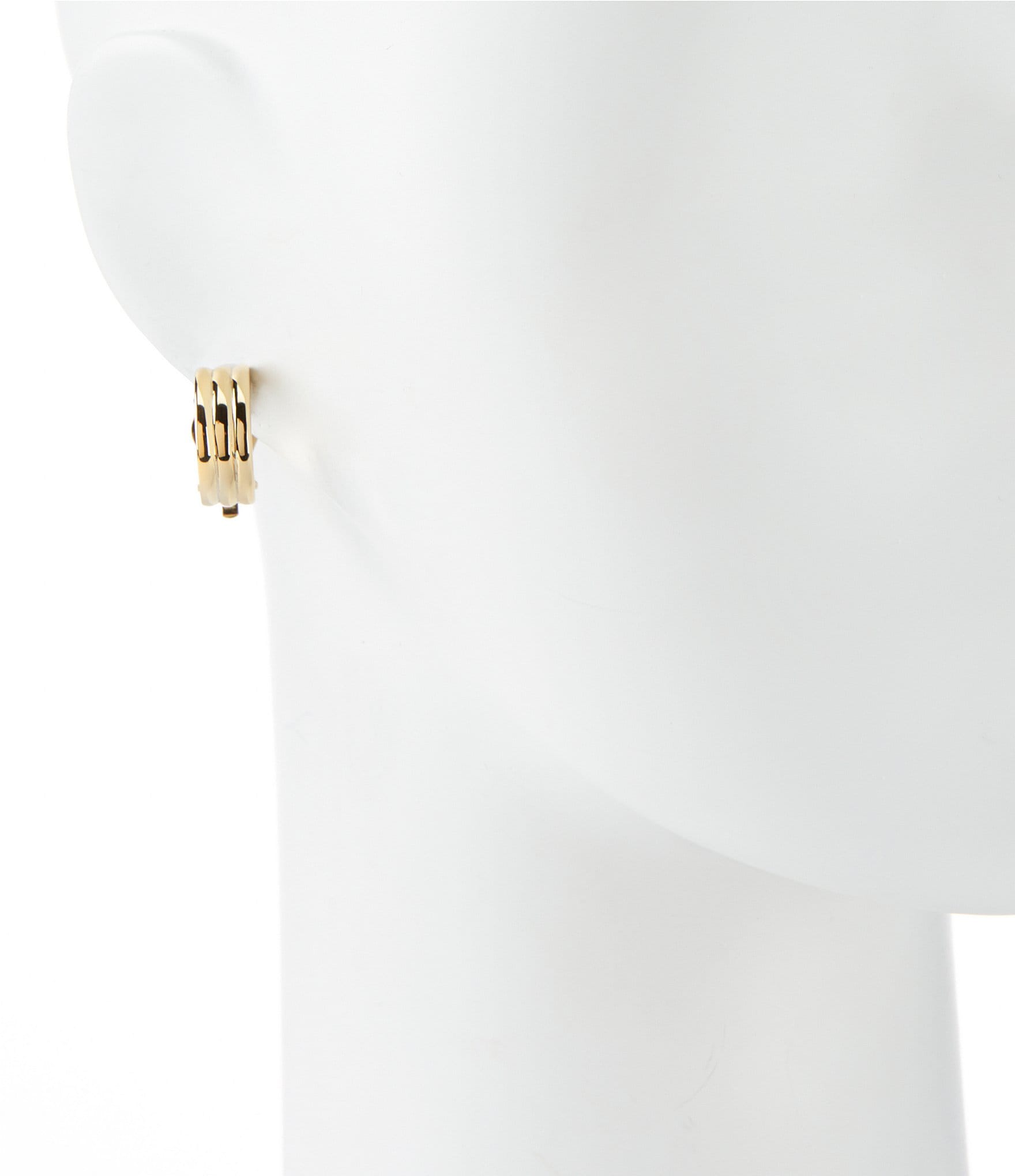 Lauren Ralph Lauren Gold Rib Hoop Clip-On Earrings