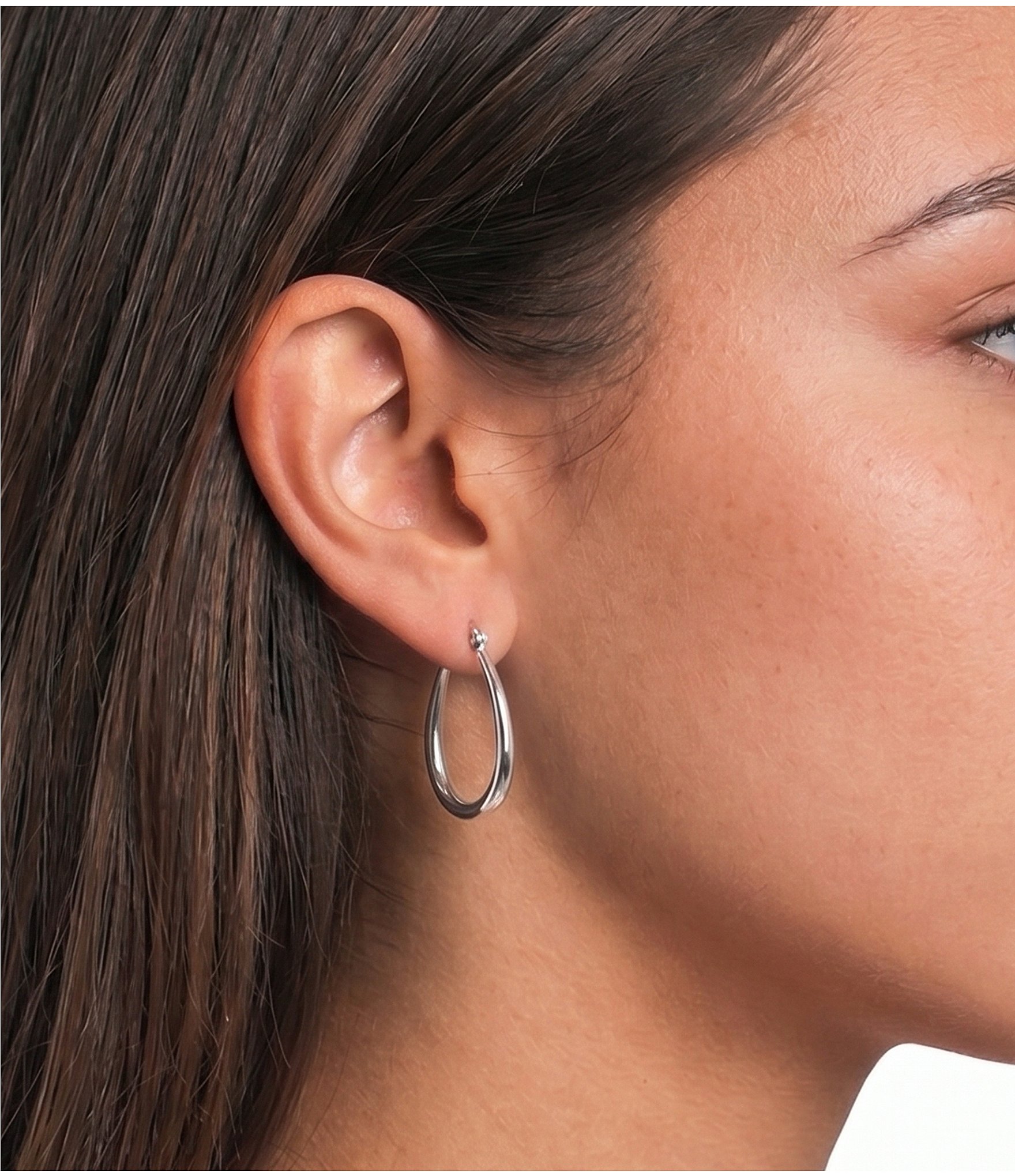Lauren Ralph Lauren Tear Drop Hoop Earrings