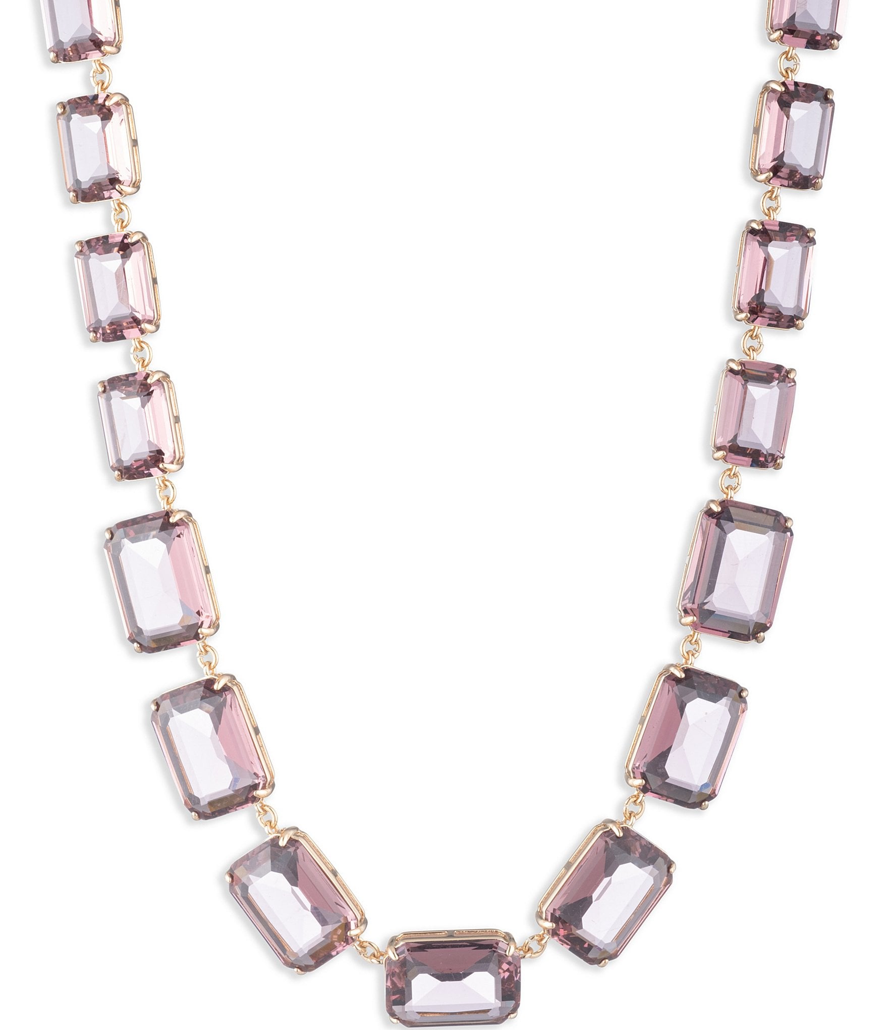 Lauren Ralph Lauren Gold Tone Antique Pink Stone Collar Necklace