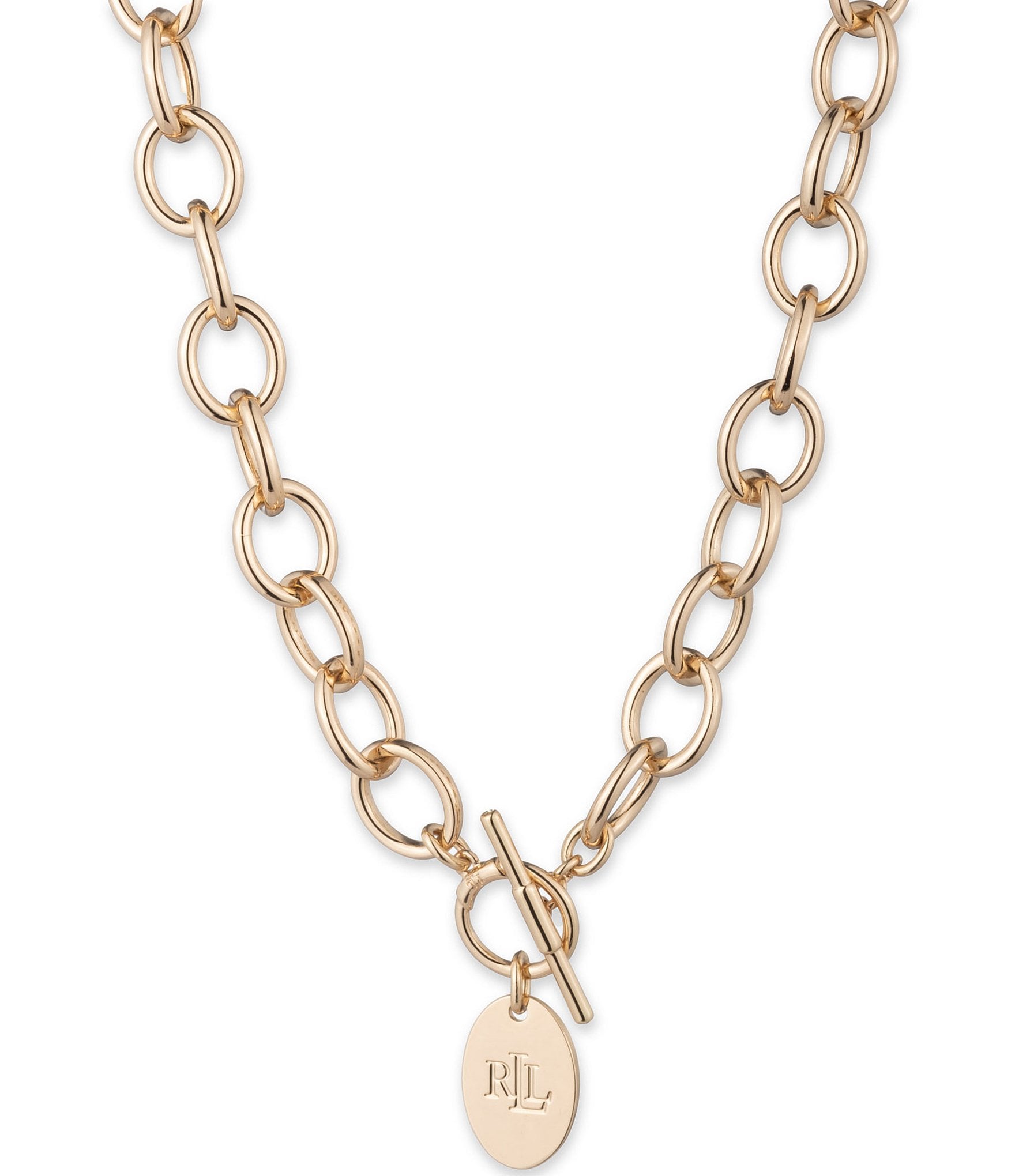 Lauren Ralph Lauren Gold Tone Link Collar Necklace | Dillard's