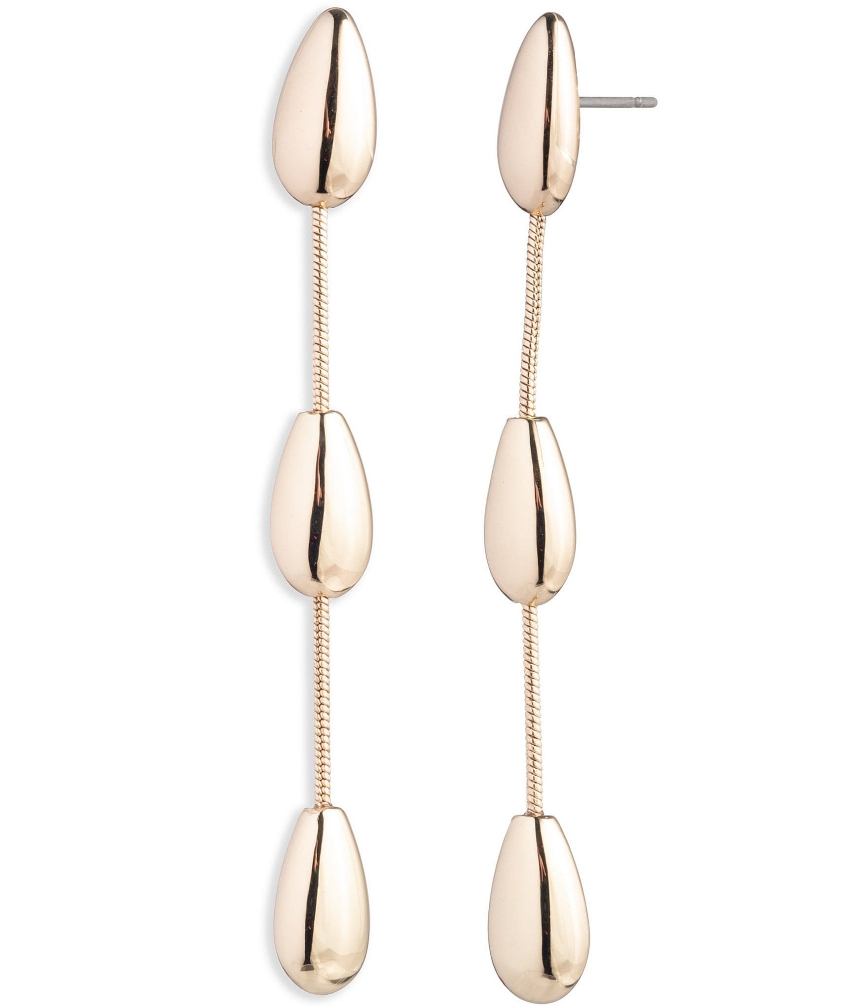 Lauren Ralph Lauren Gold Tone Pear Linear Earrings