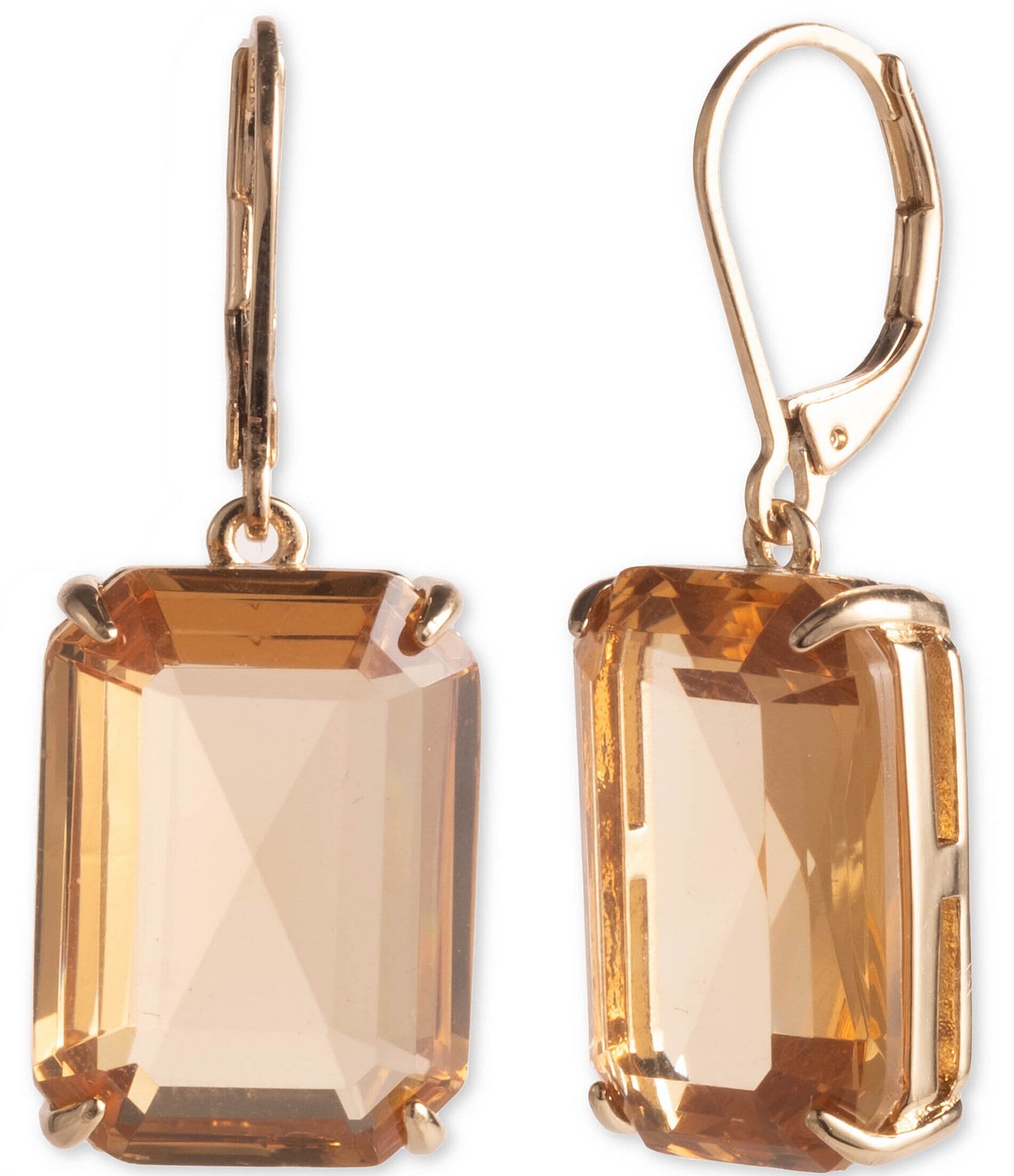 Lauren Ralph Lauren Gold Tone Stone Drop Earrings