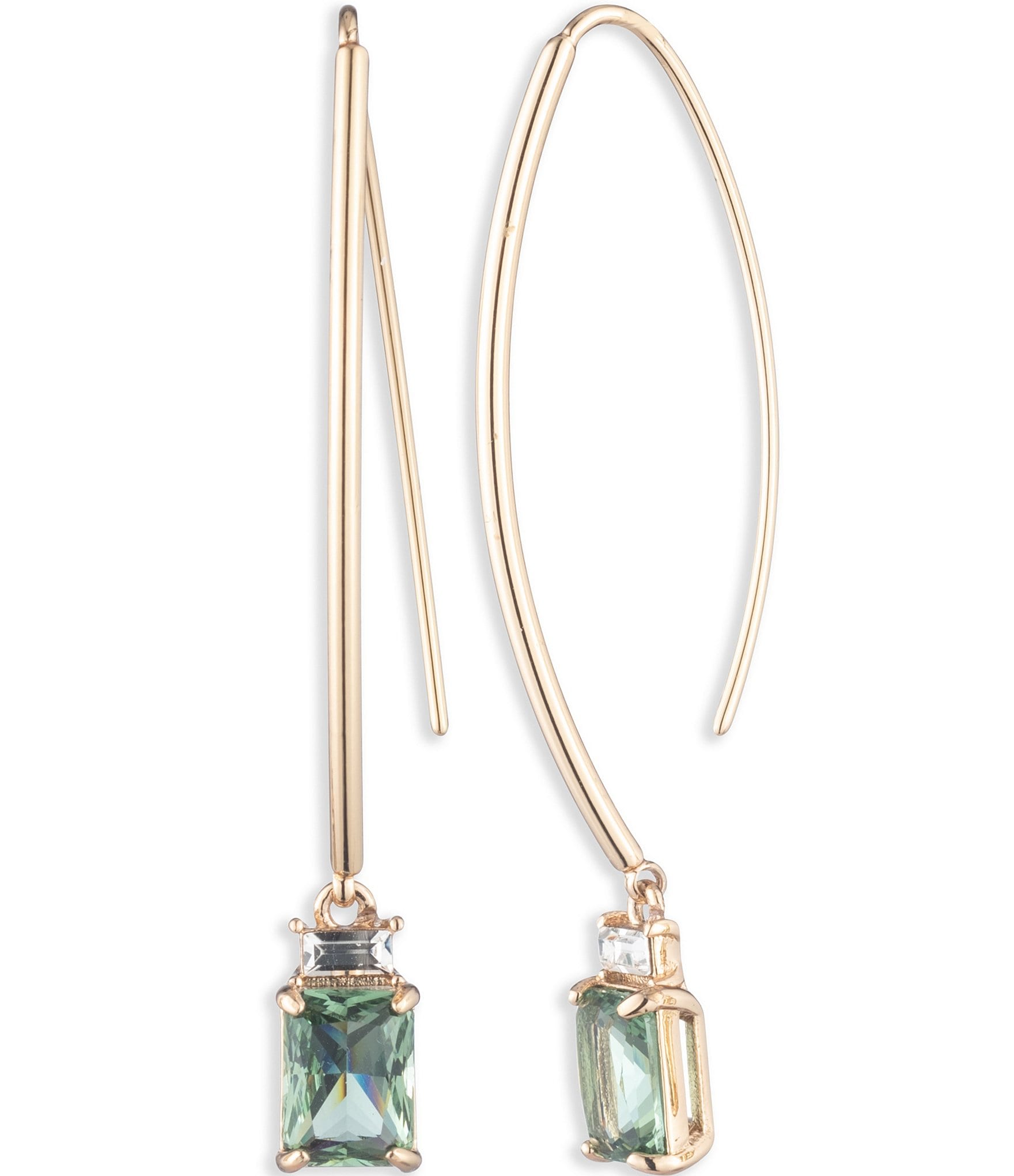 Lauren Ralph Lauren Gold Tone Stone Threader Earrings