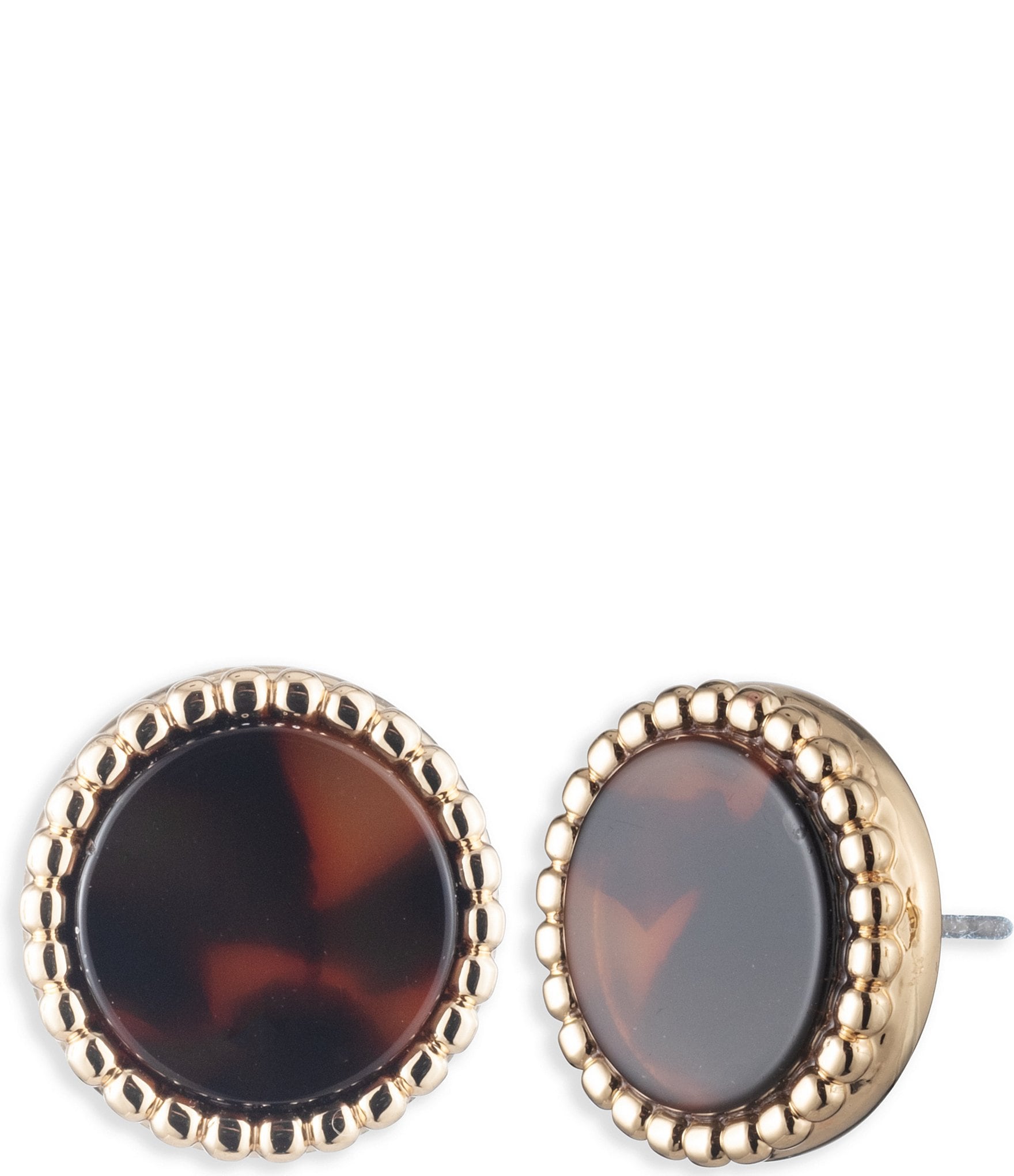 Lauren Ralph Lauren Gold Tone Tortoise Stud Earrings