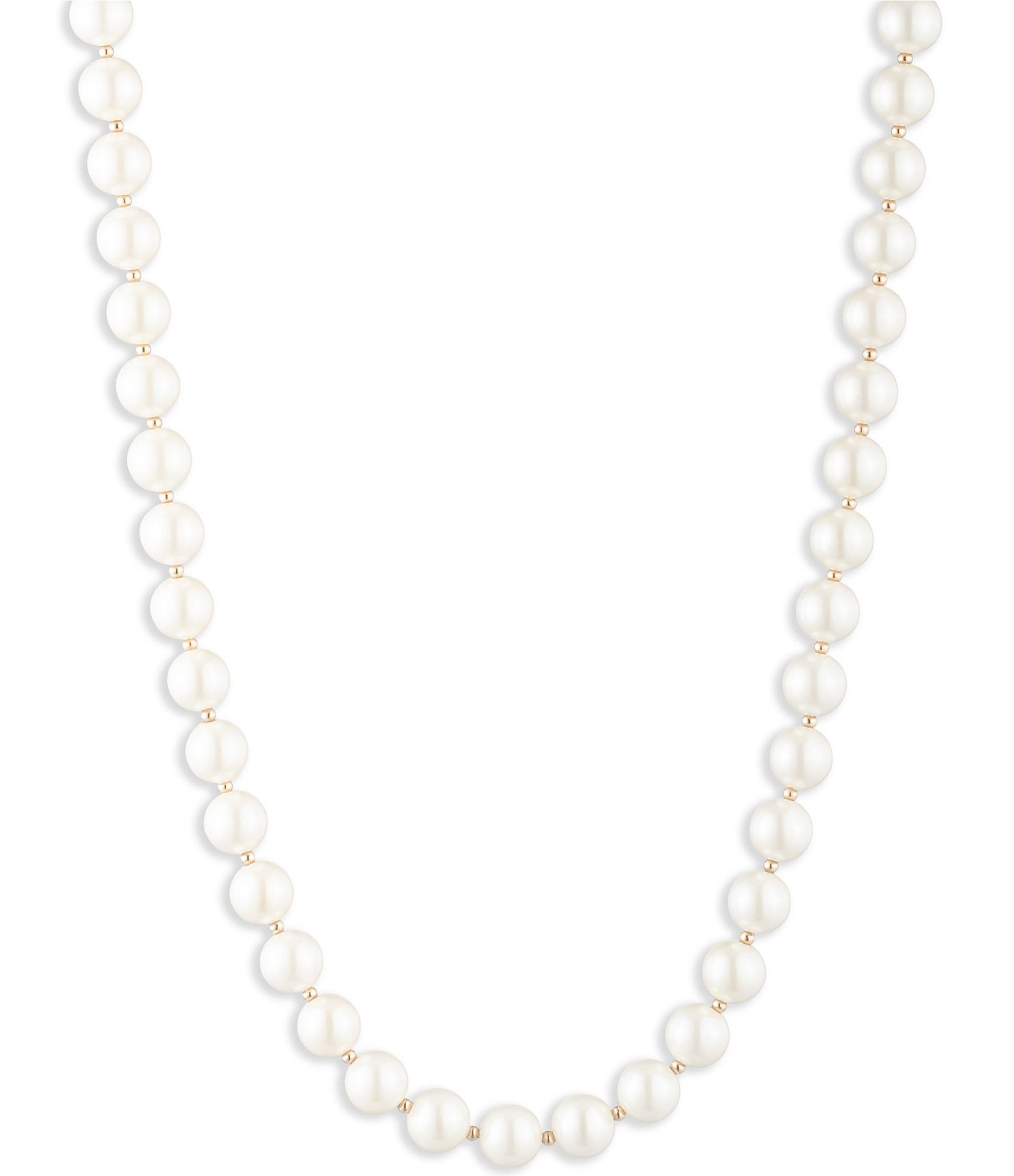 Lauren Ralph Lauren Gold Tone White Pearl Collar Necklace