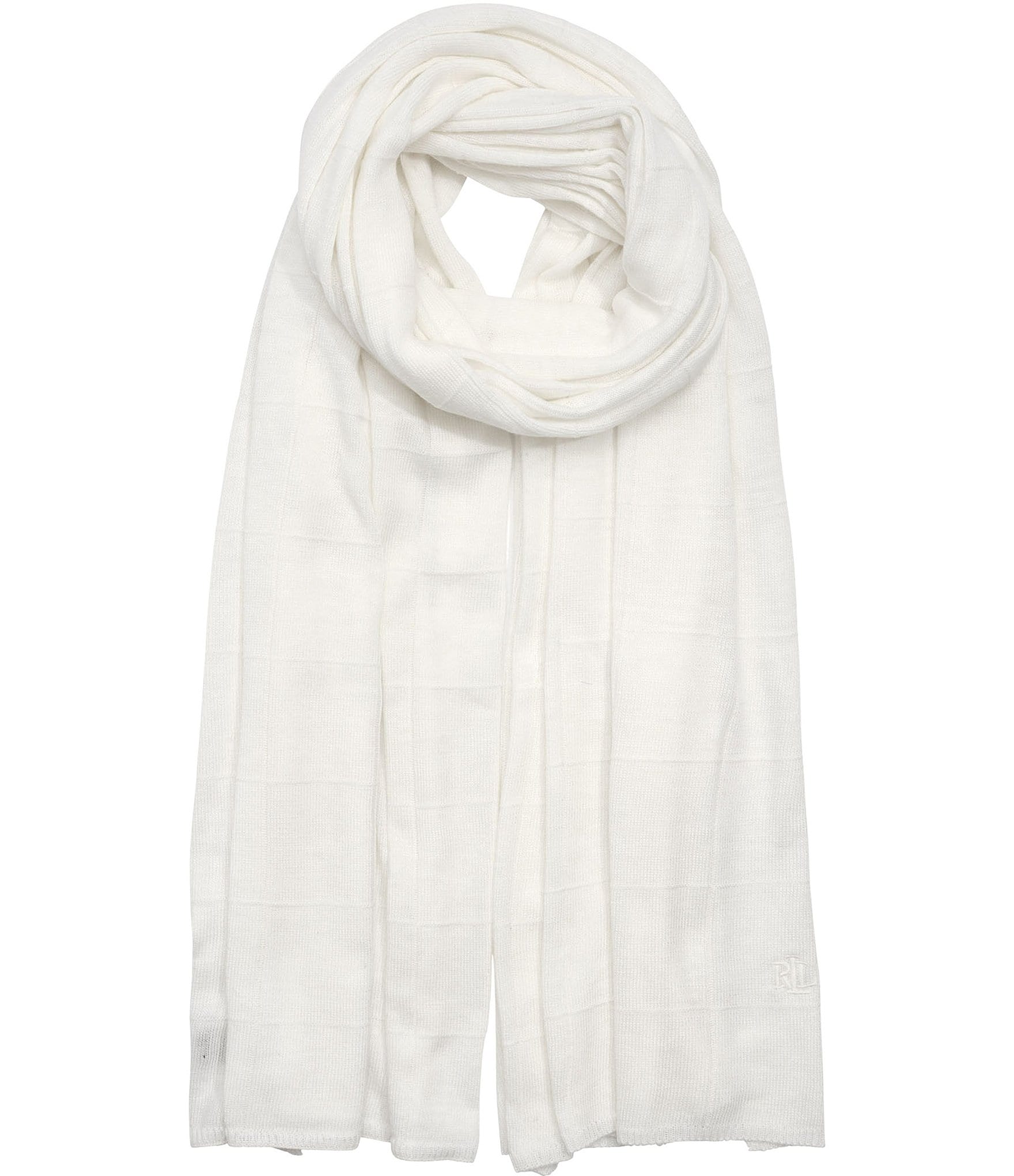 Lauren Ralph Lauren Grid Text Knit Wrap