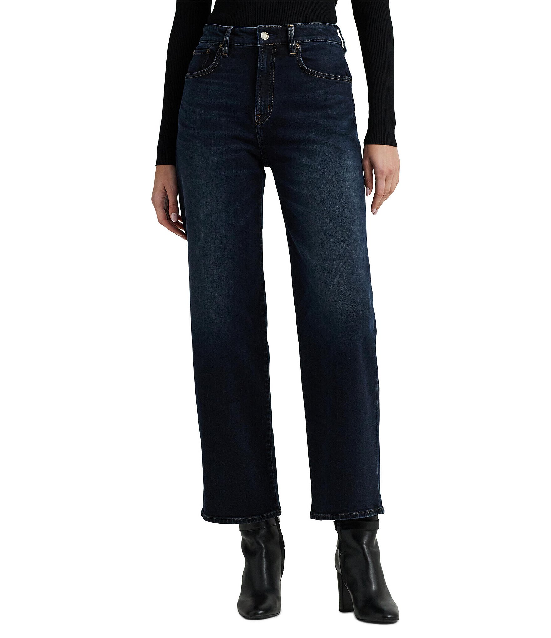 Lauren Ralph Lauren High Rise Wide Leg Jean | Dillard's