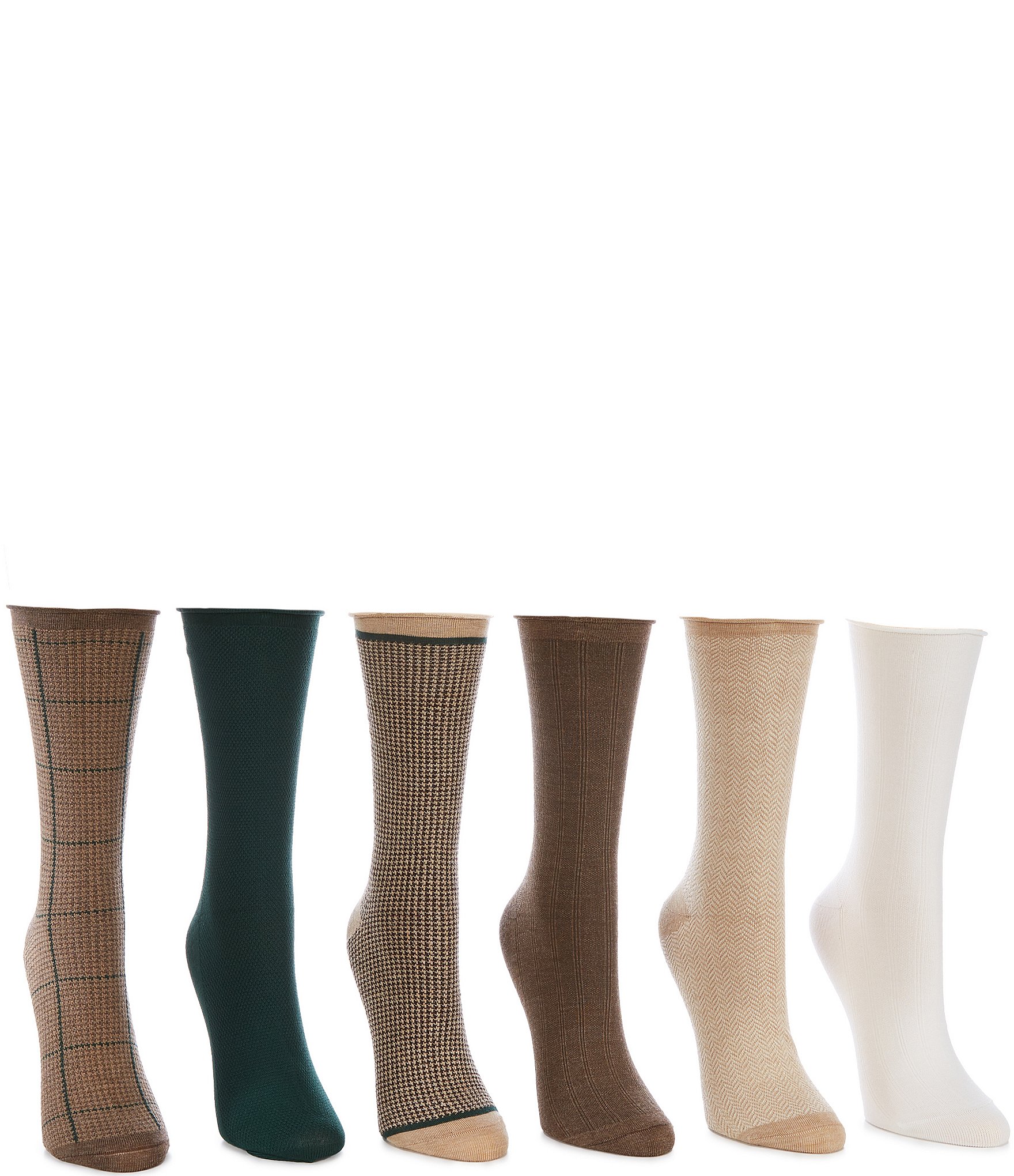 Lauren Ralph Lauren Houndstooth Trouser Socks, 6 Pack | Dillard's