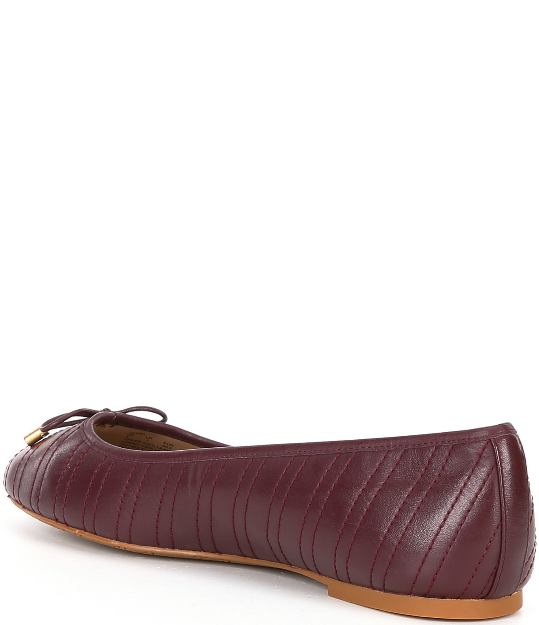 Lauren Ralph Lauren Jayna Stitched Leather Ballet Flats