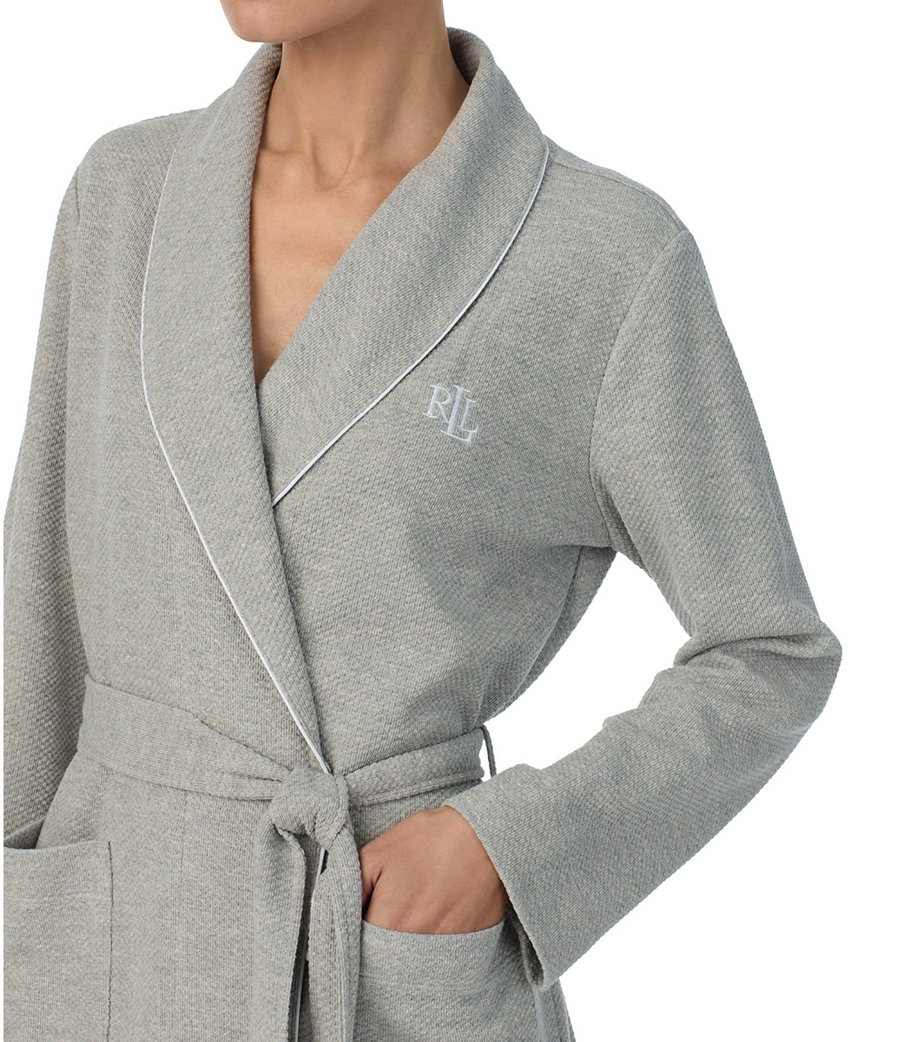 Lauren Ralph Lauren Knit Kimono Wrap Robe