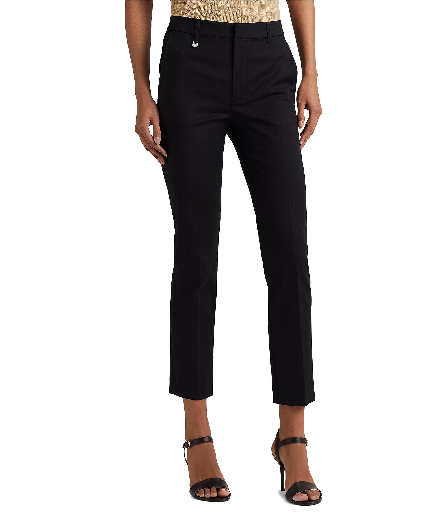 Lauren Ralph Lauren Khaki Cargo Pants Womens 2 Black Adjustable Ankle 28x25
