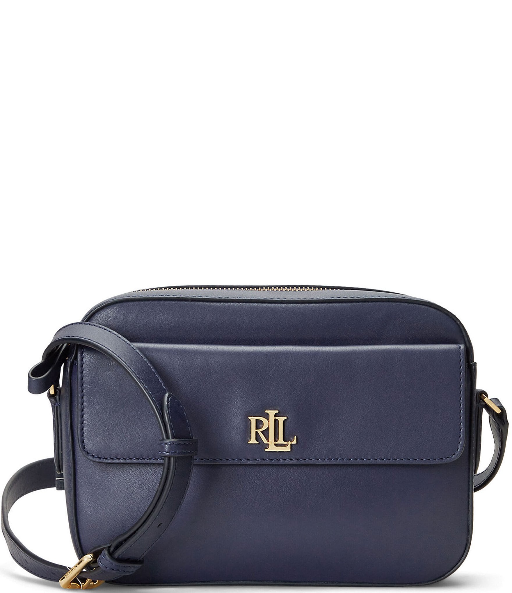 Lauren Ralph Lauren Leather Marcy Camera Crossbody Bag