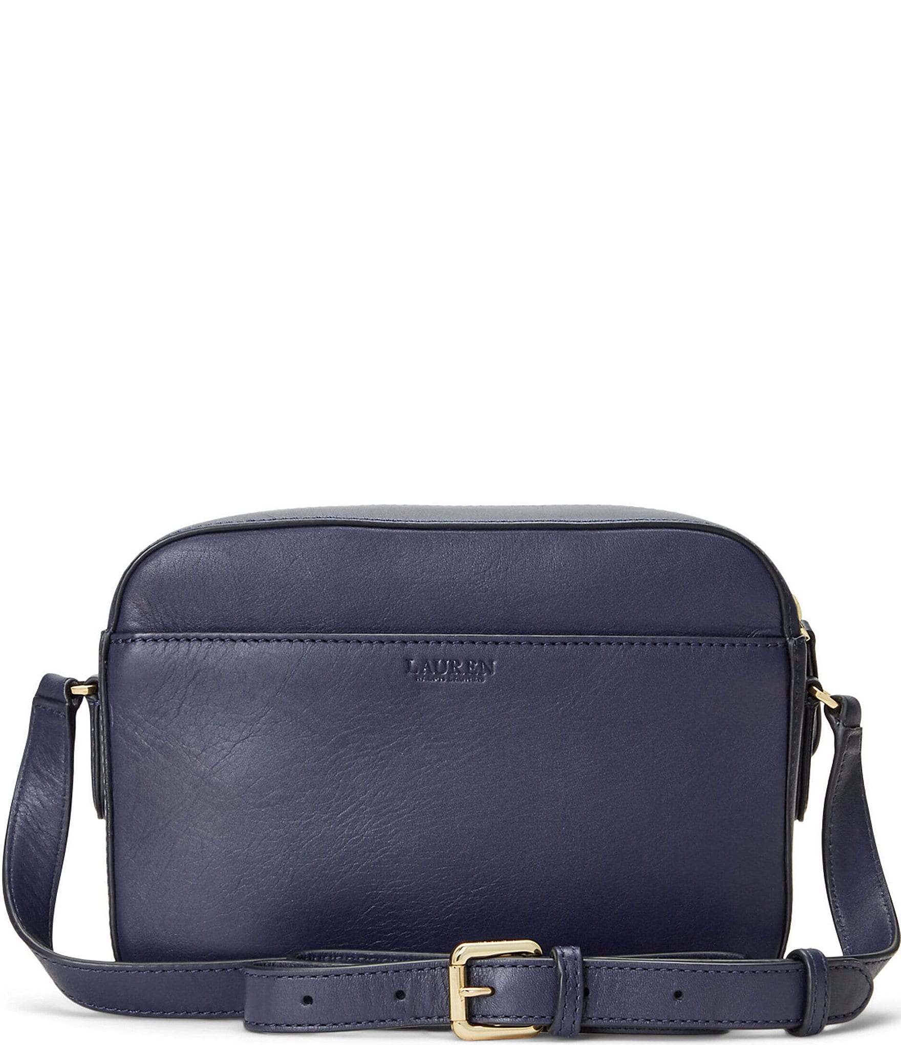 Lauren Ralph Lauren Leather Marcy Camera Crossbody Bag